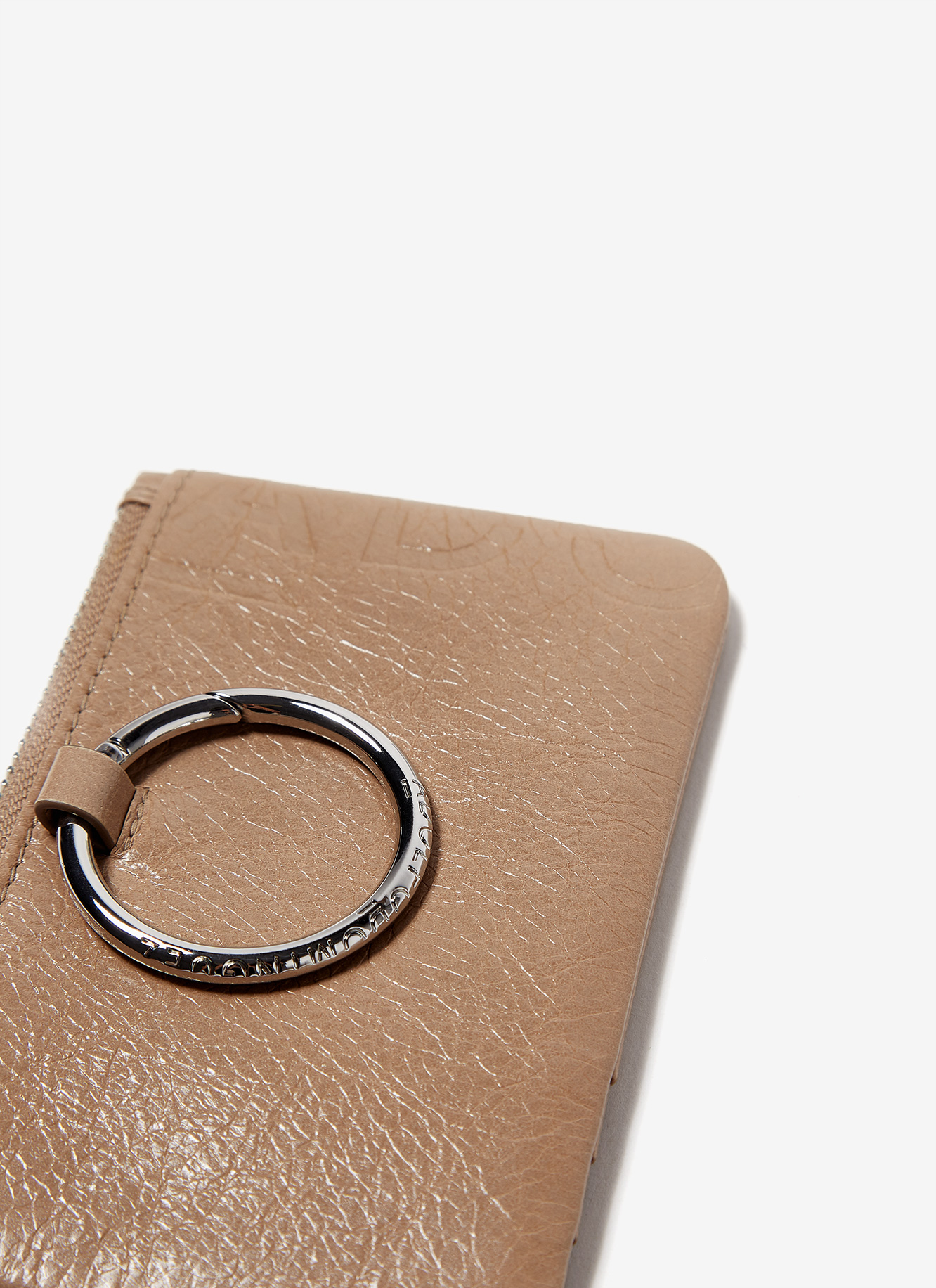 Crackled glossy leather wallet image number 2