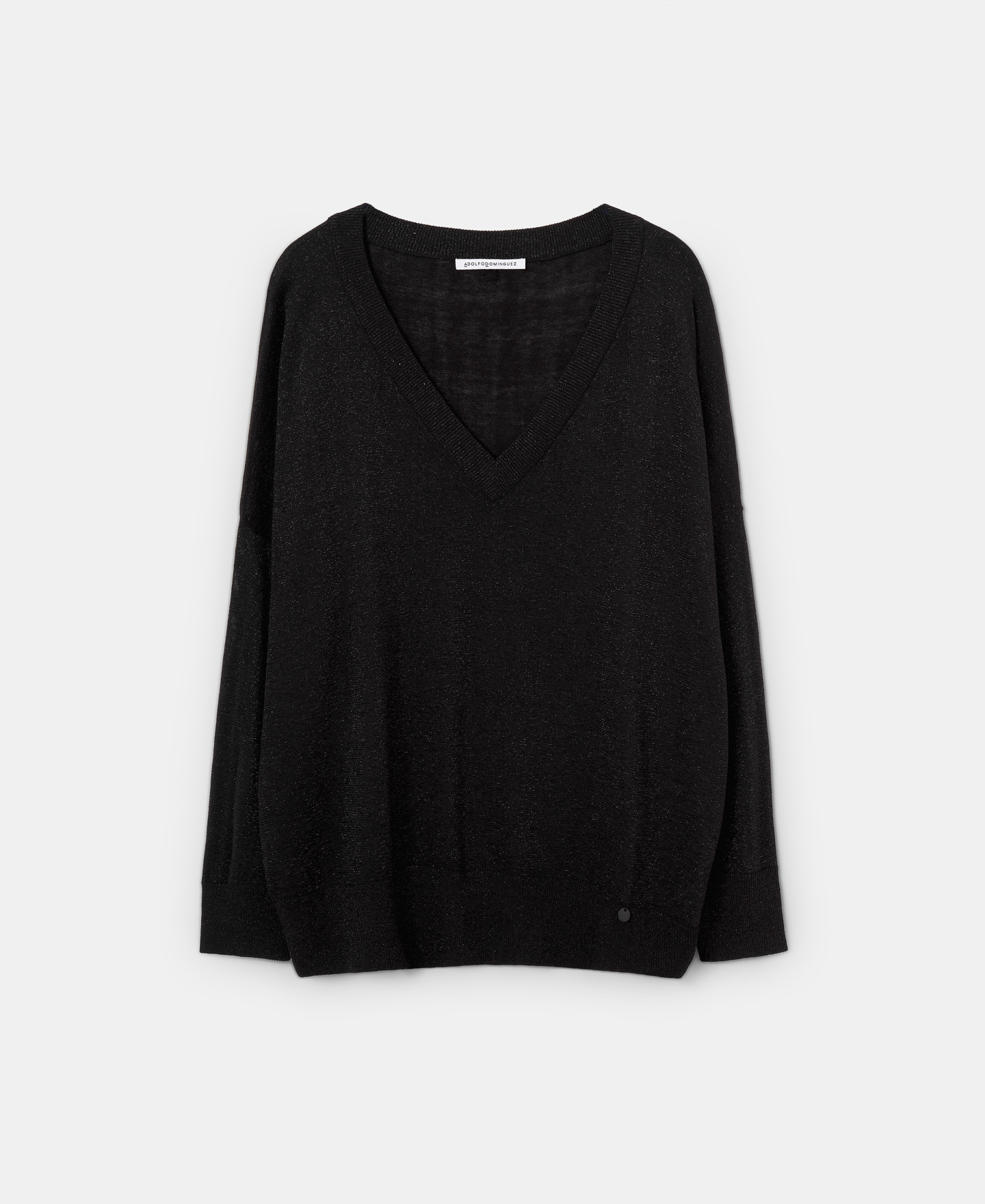 Lurex v-neck sweater image number 4