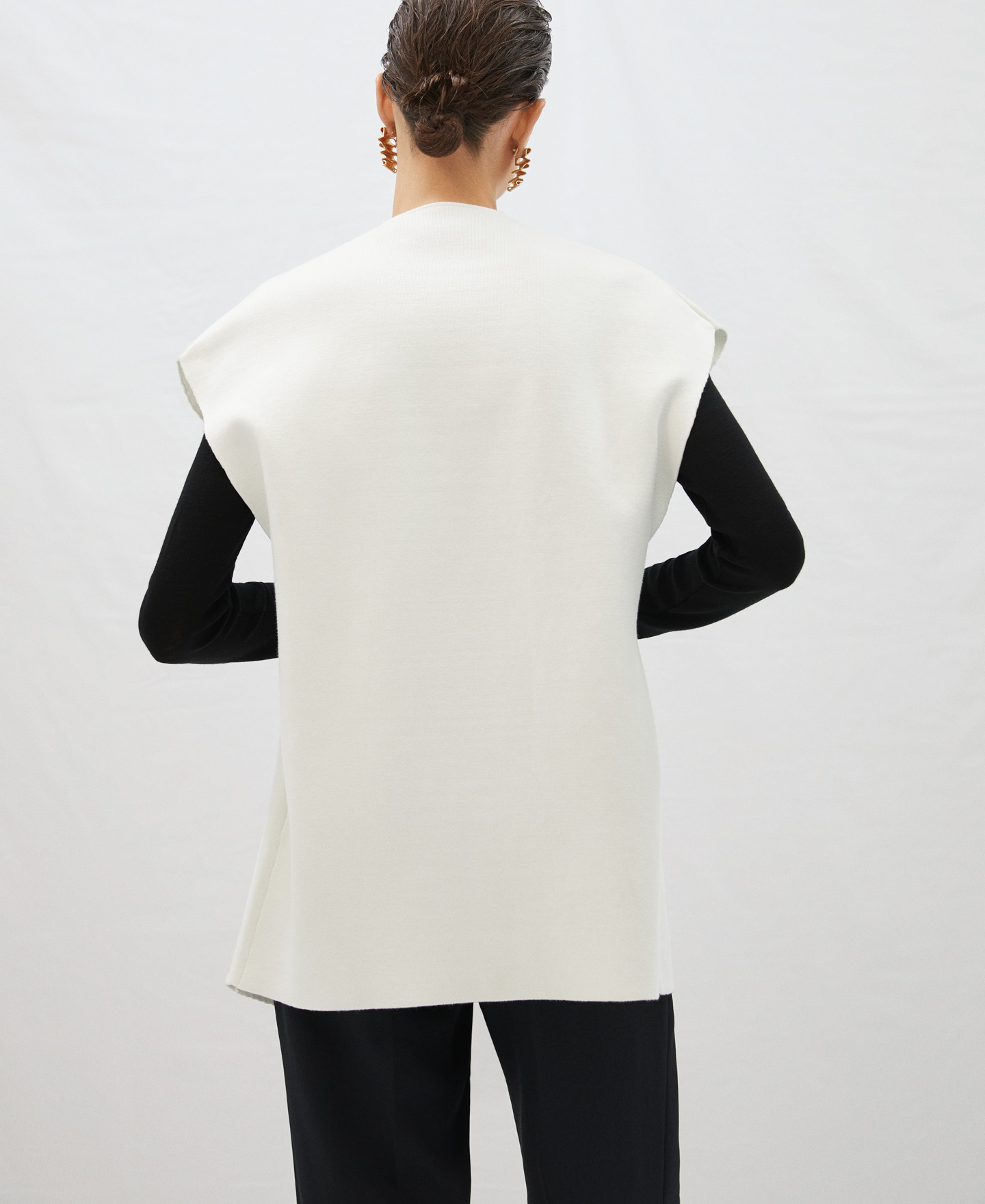 Double-fronted viscose waistcoat image number 2