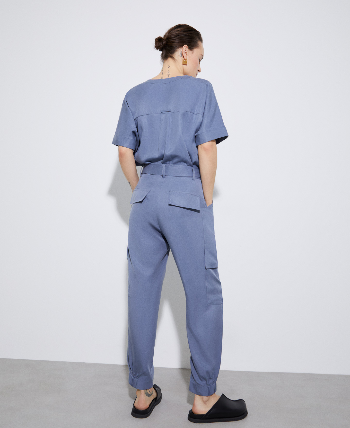 Lyocell cargo trousers image number 2