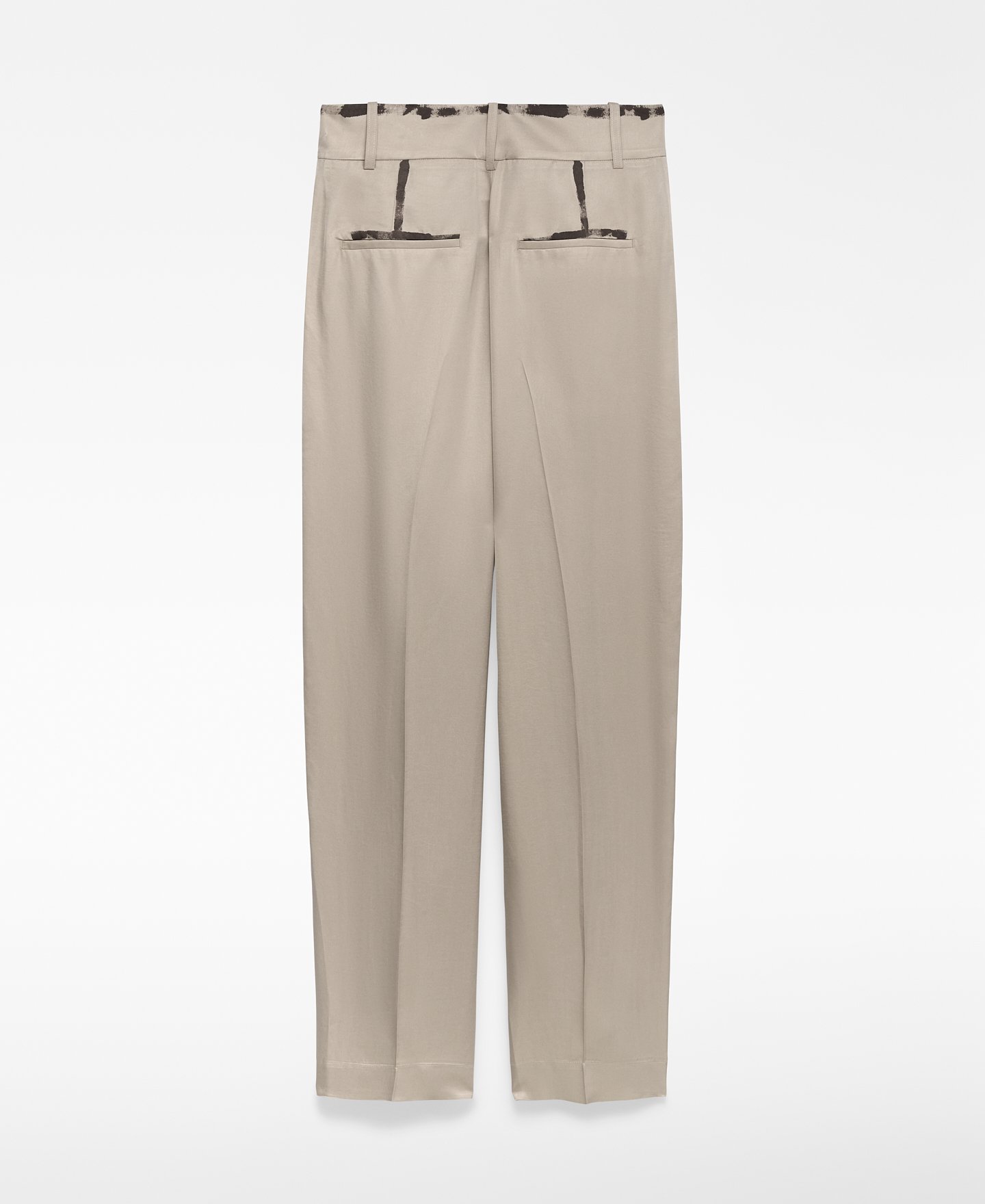 Paint-effect barrel fit trousers woman image number 3