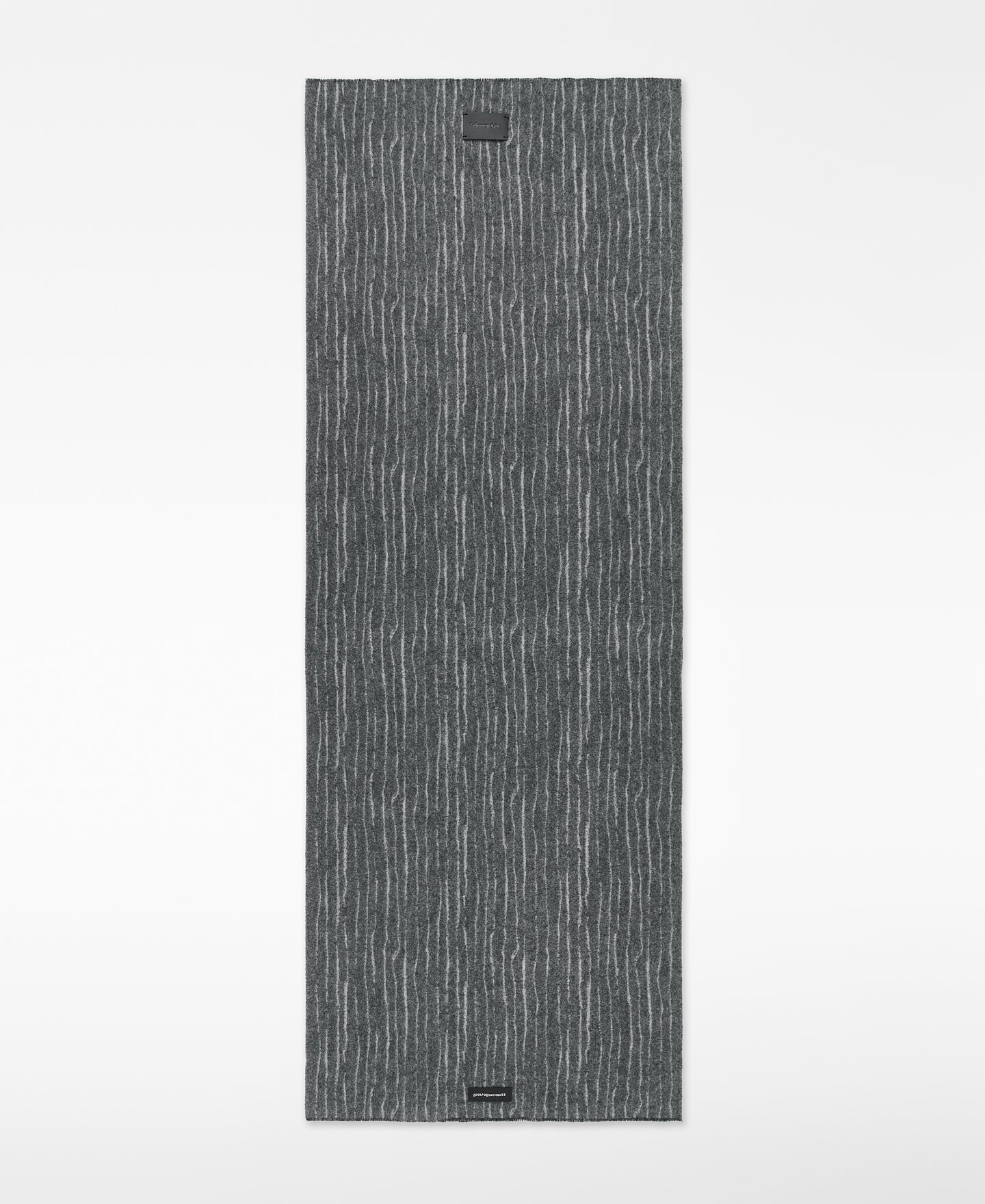 Wool scarf with irregular stripes man image number 0