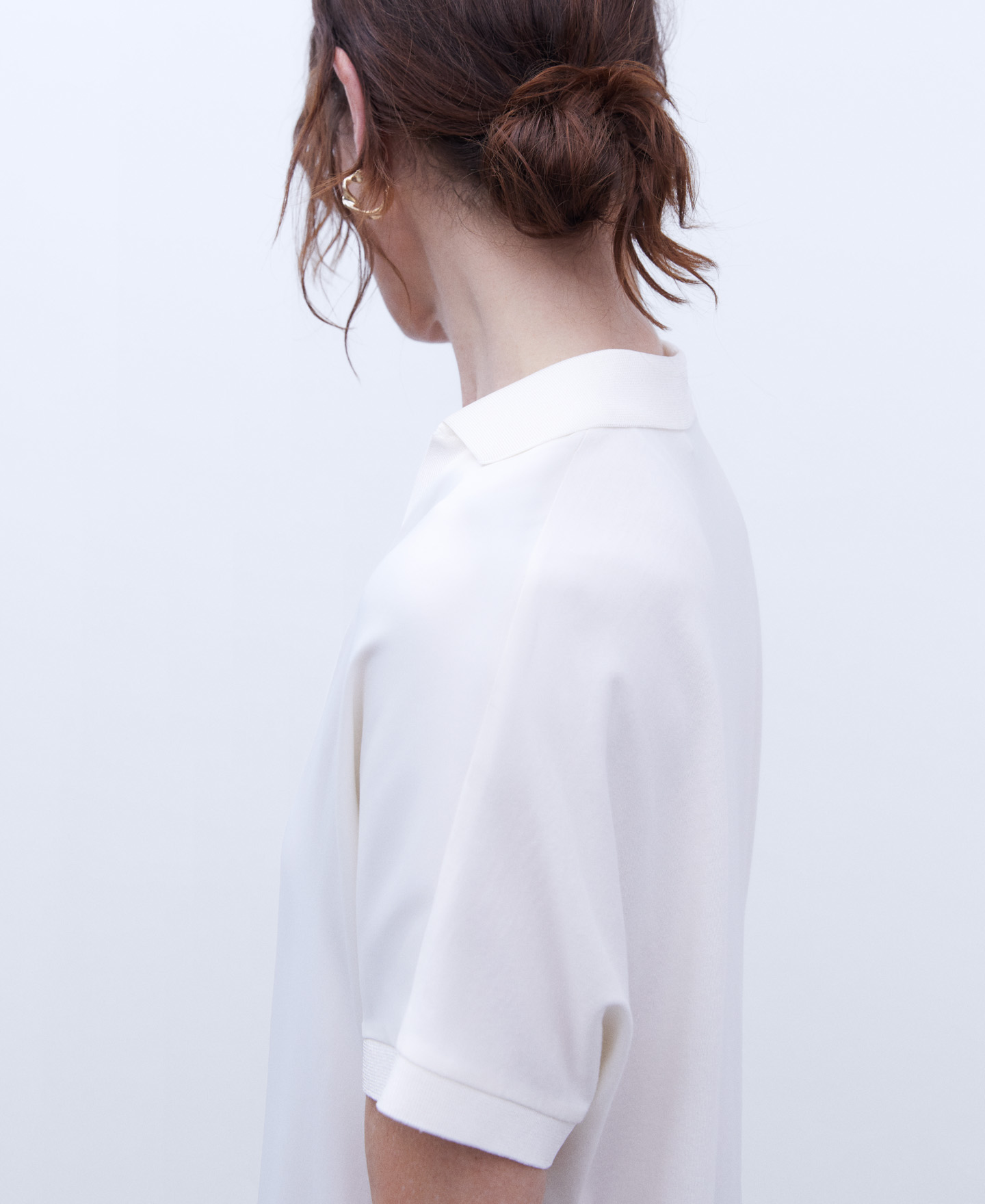 Japanese sleeve fluid T-shirt image number 3