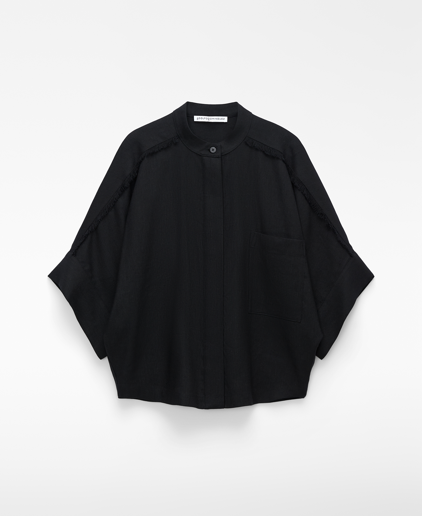 Fringed oversize shirt image number 4
