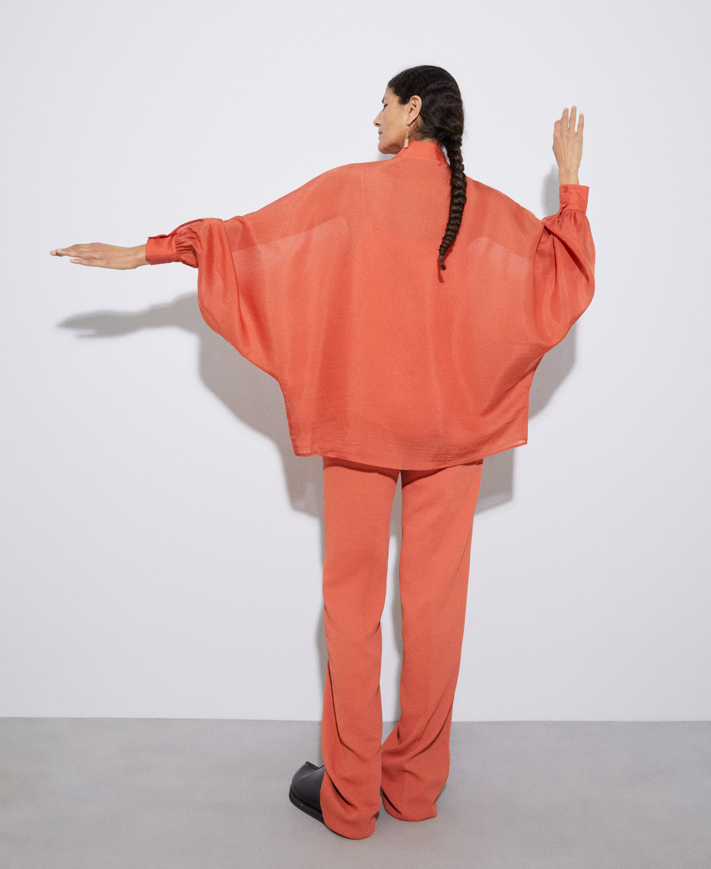 Oversize lyocell shirt image number 2