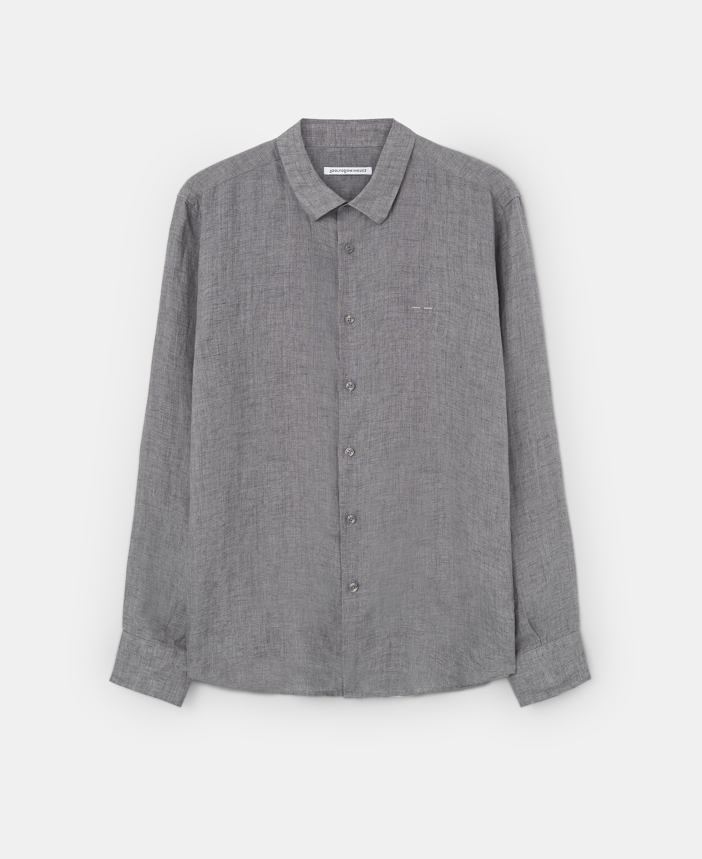 White linen shirt with shirt collar image number 4