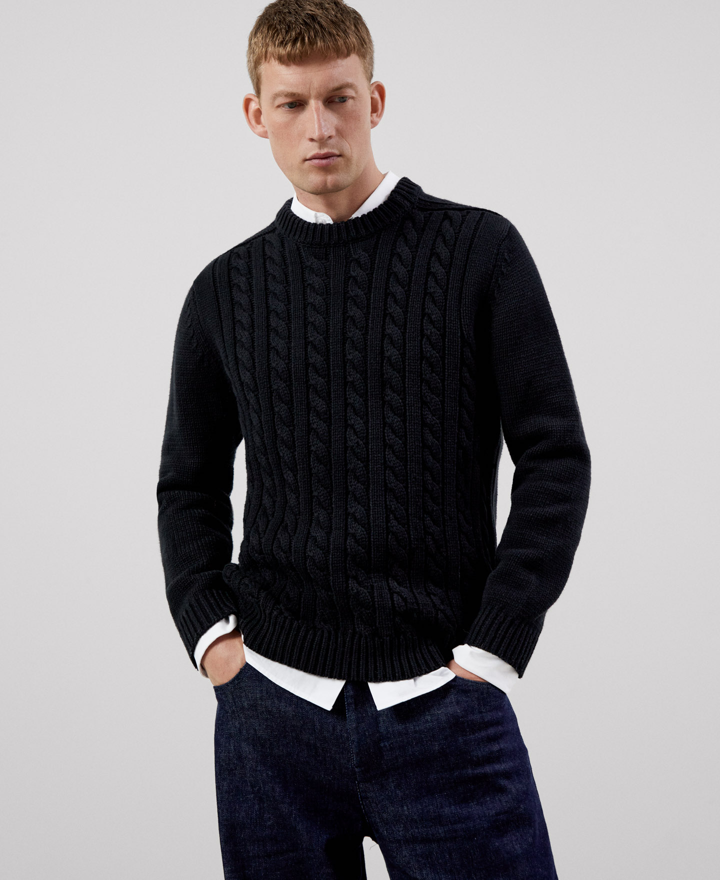 Cotton fabric sweater image number 0