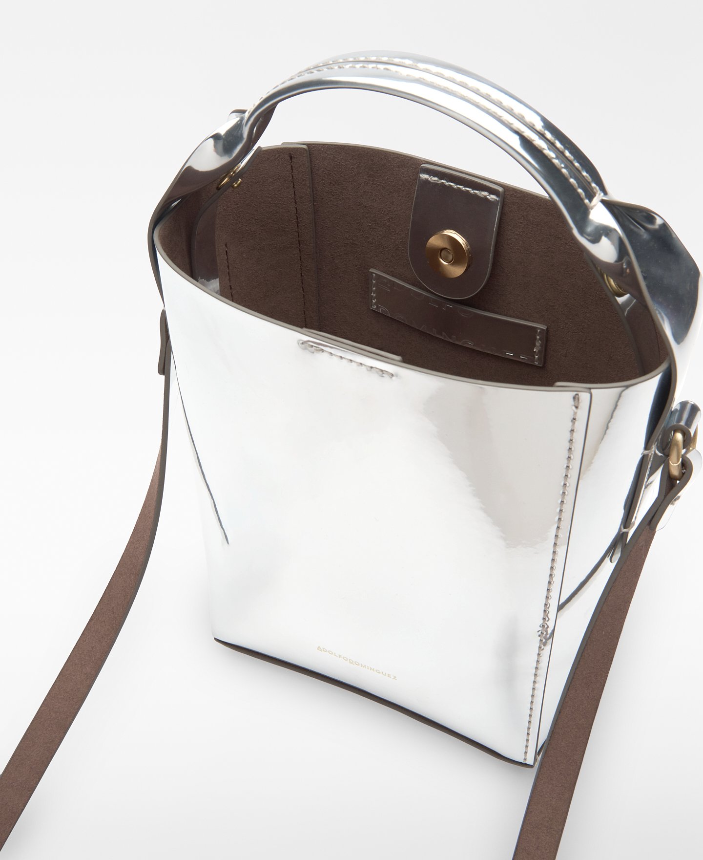 Mica metallic-finish bucket bag woman image number 3