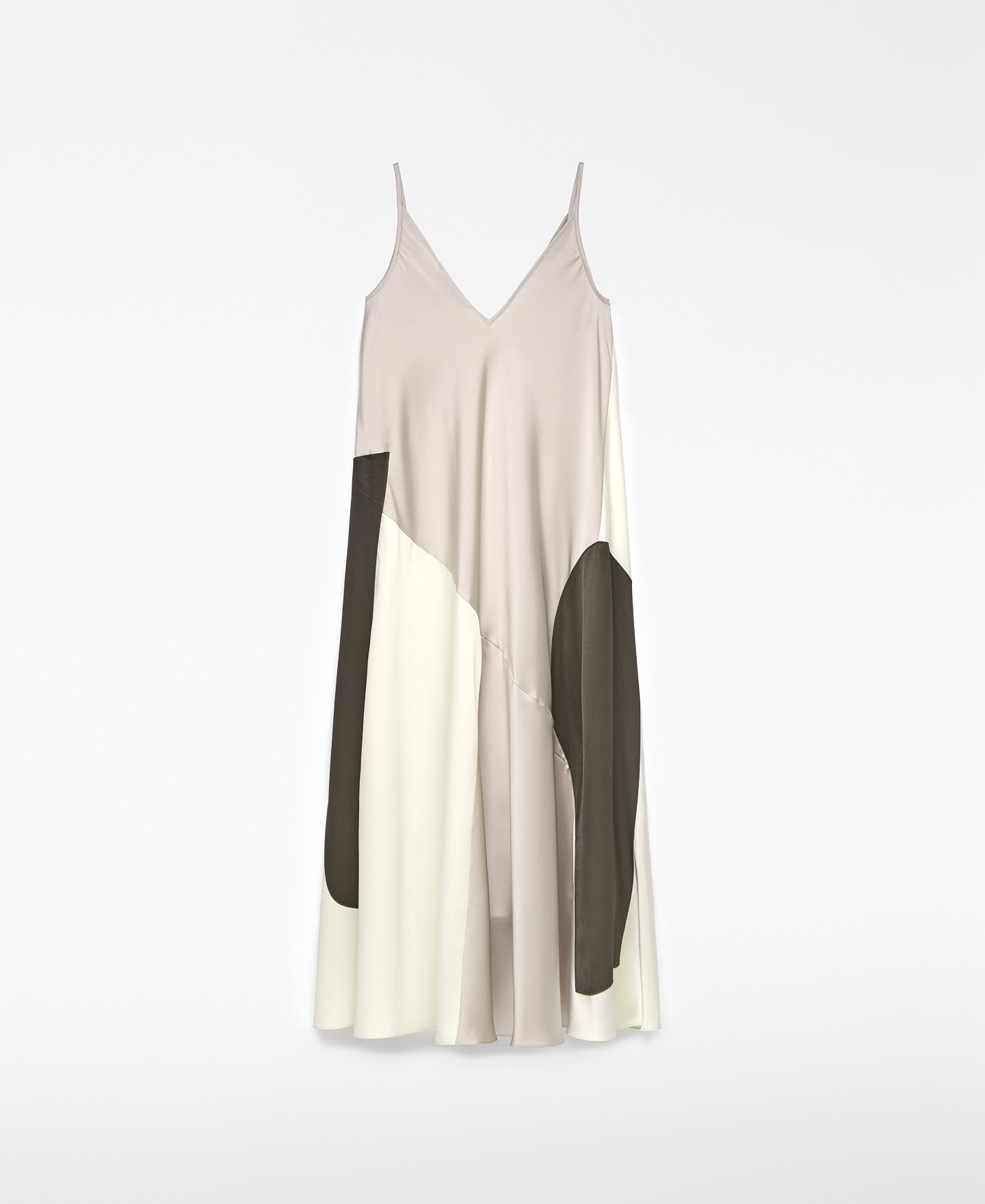 Slip dress with overlay pieces woman image number 7