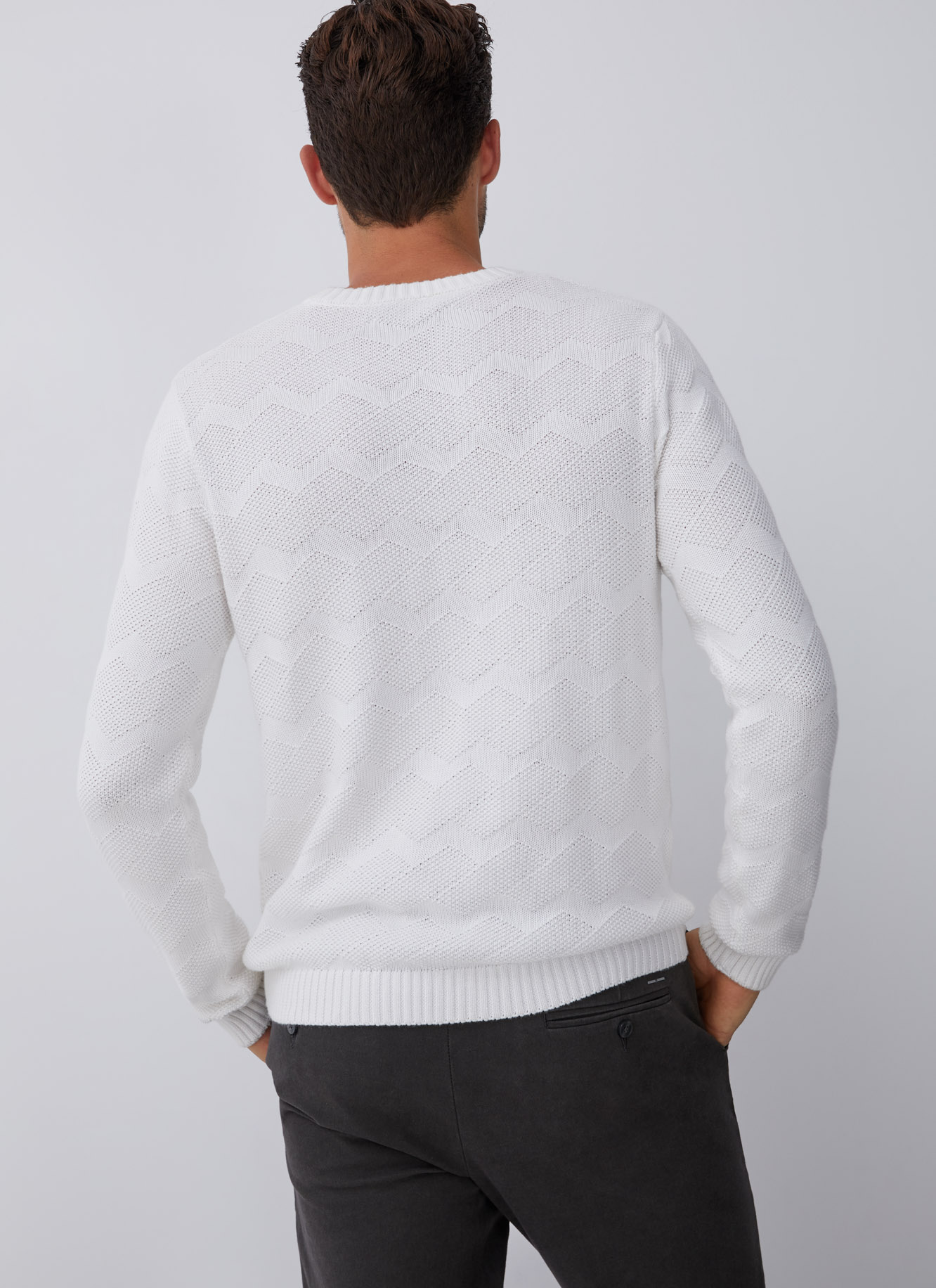 Jersey de textura en algodón orgánico image number 1