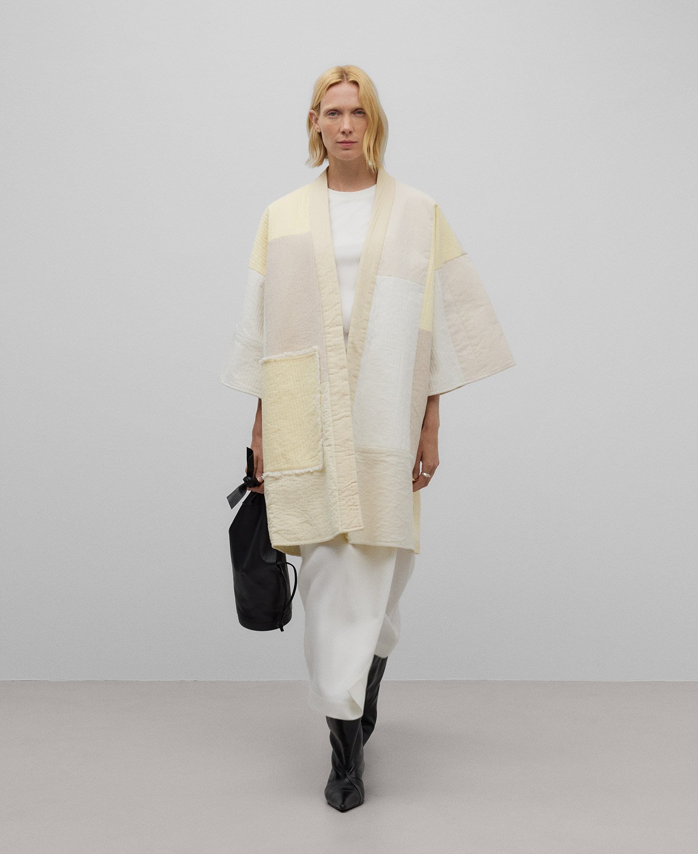 Cotton patchwork jacket woman image number 1