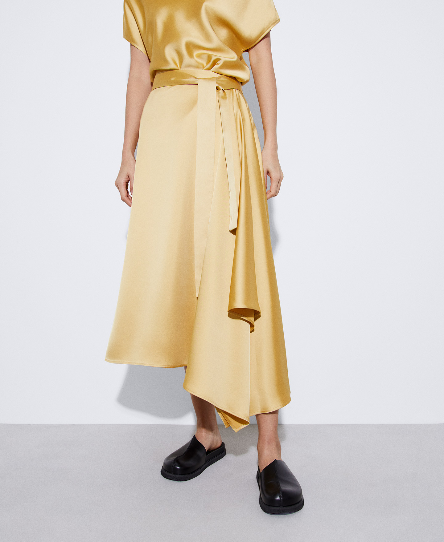 Irregular recycled polyester skirt image number 0