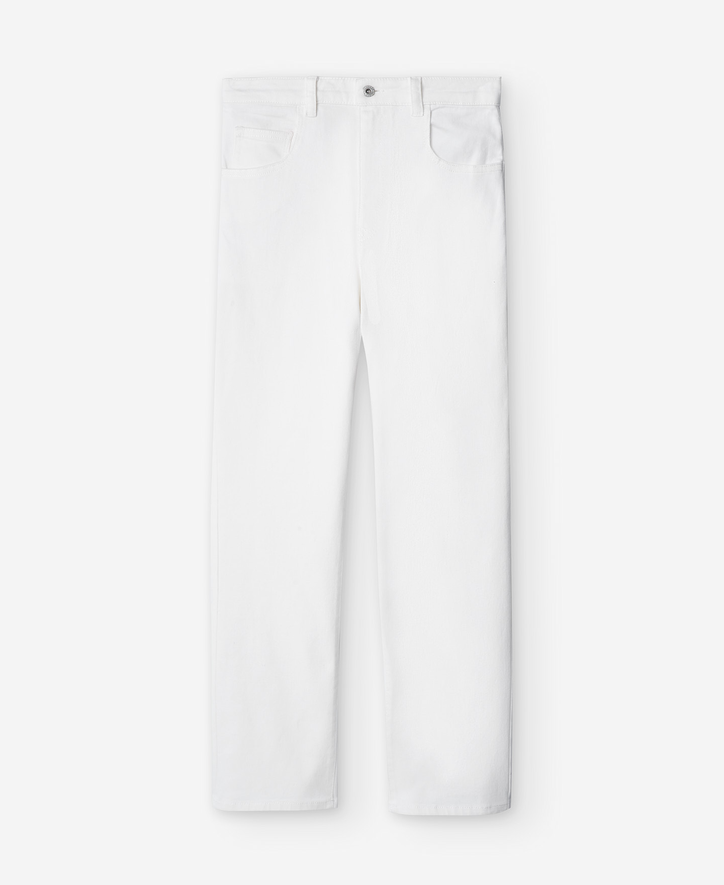 White denim trousers for women image number 4
