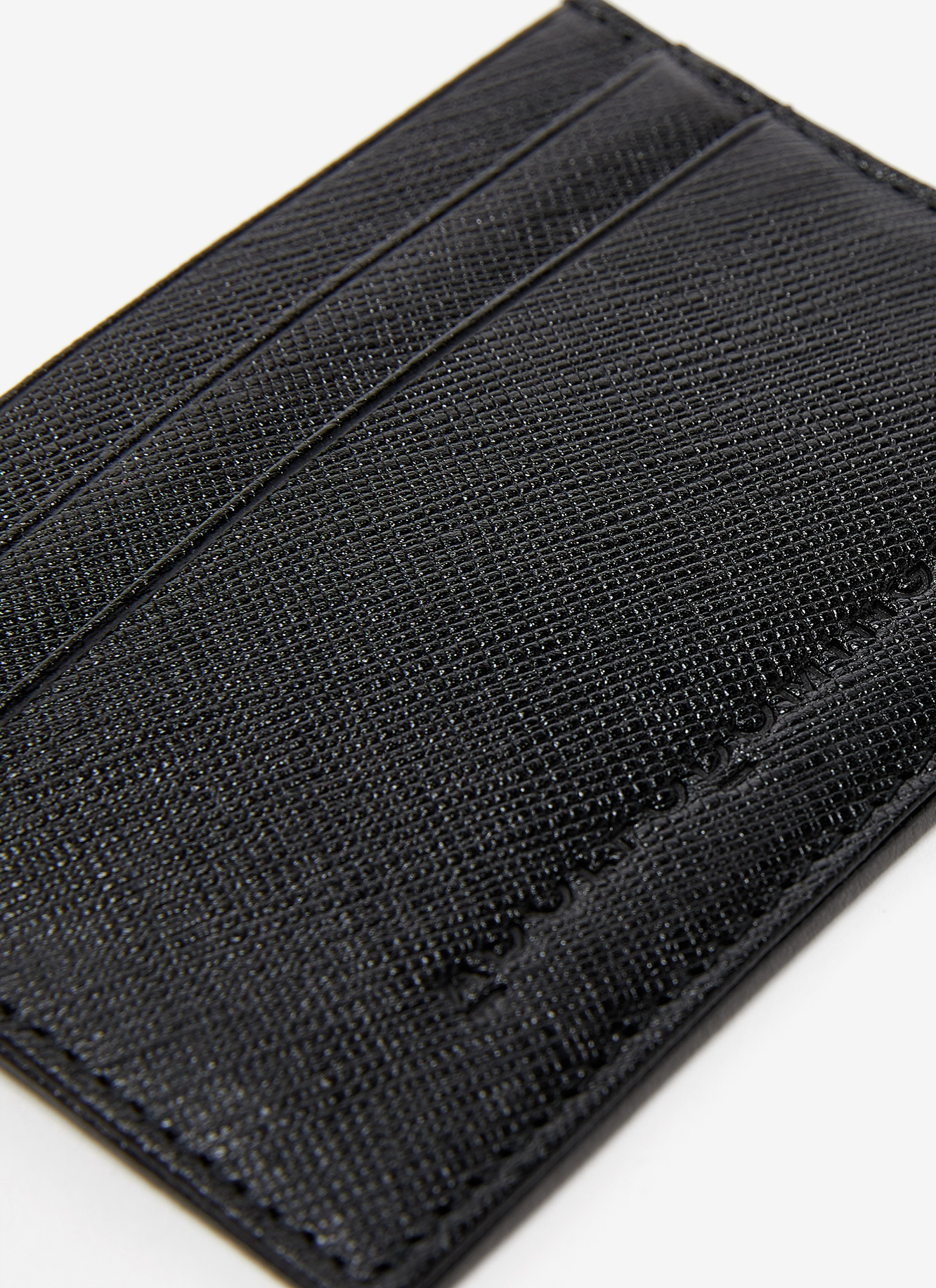 Saffiano leather rectangular card holder image number 2