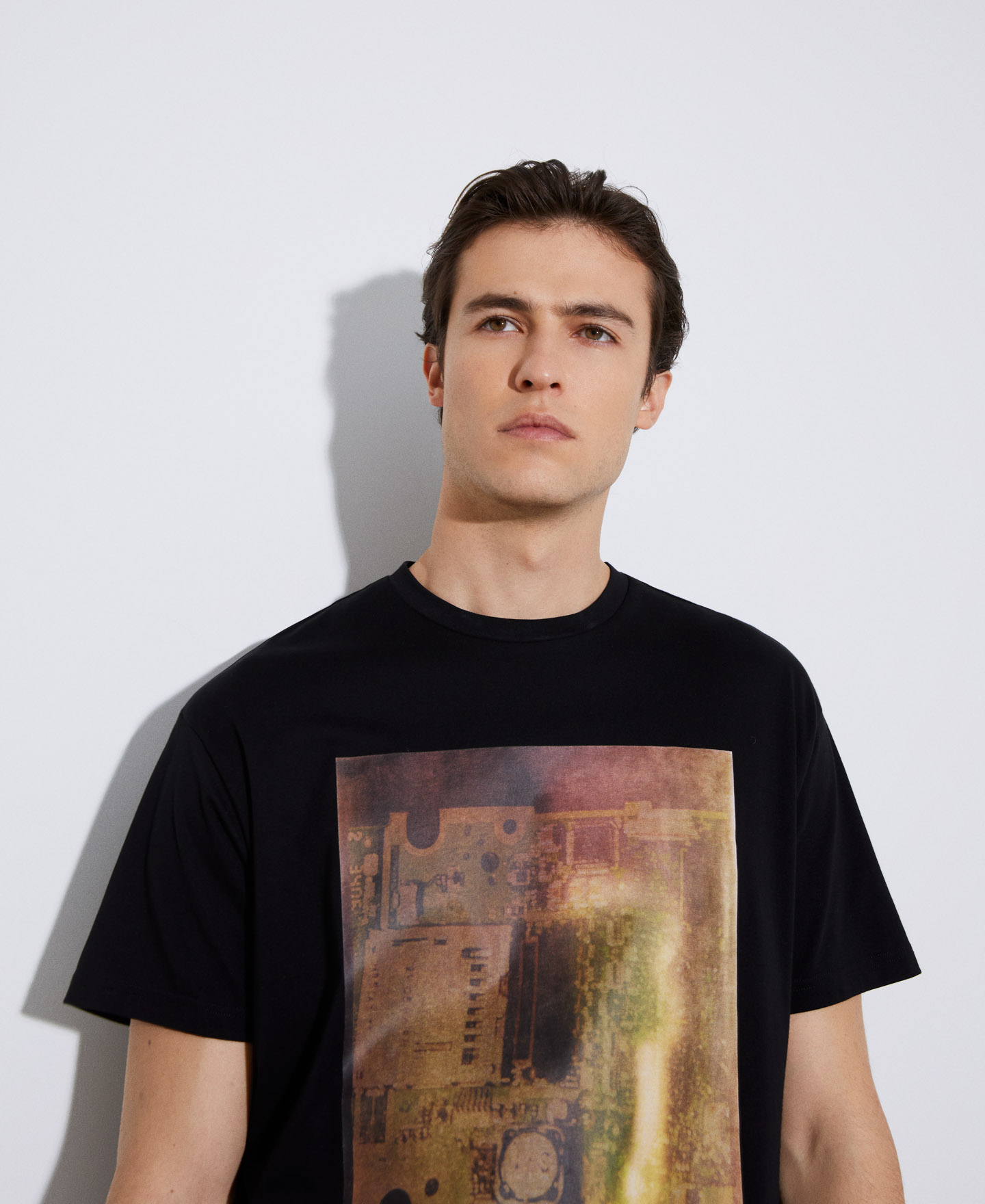 Oversize printed cotton t-shirt image number 3