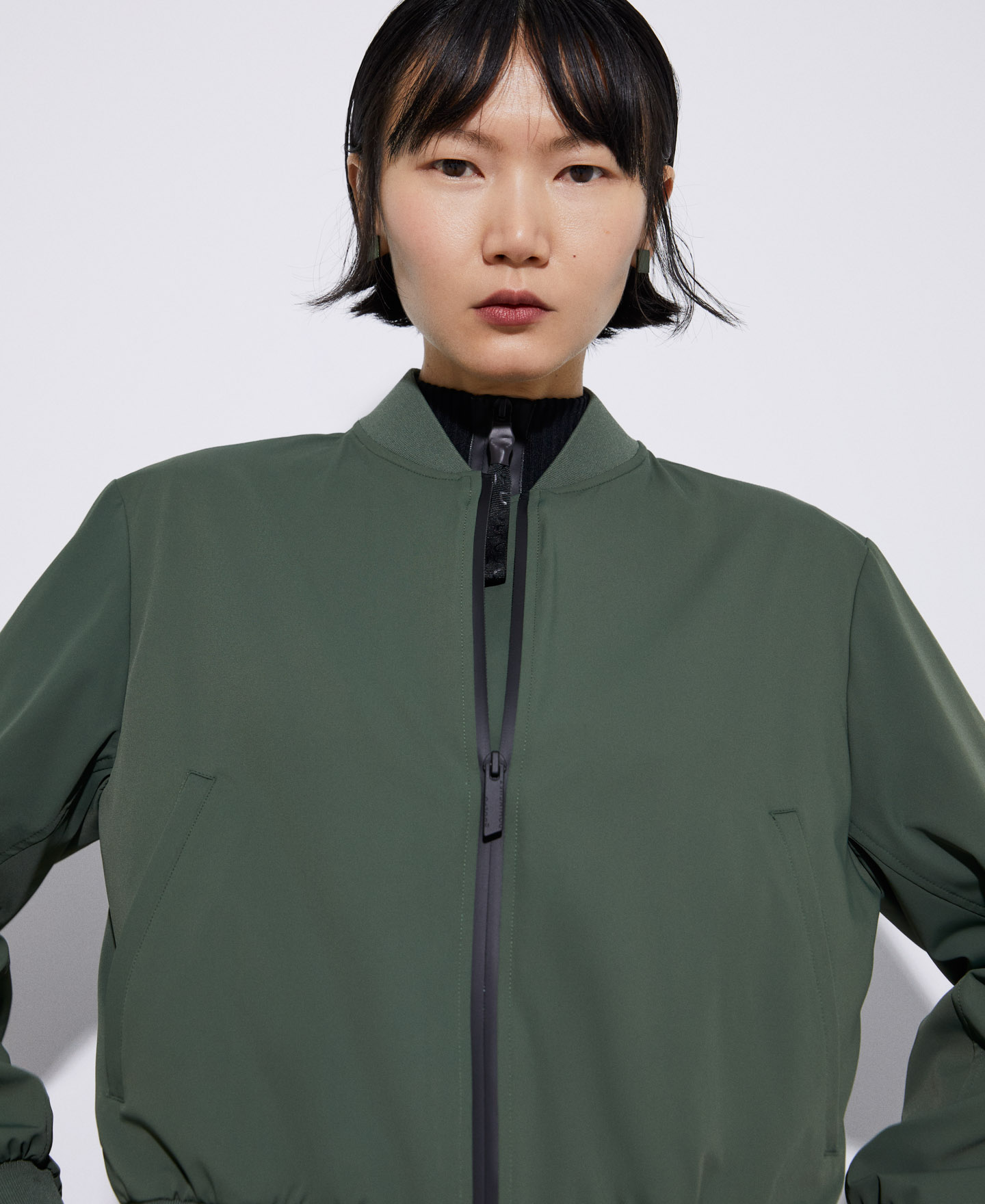 Recycled nylon bomber jacket image number 3