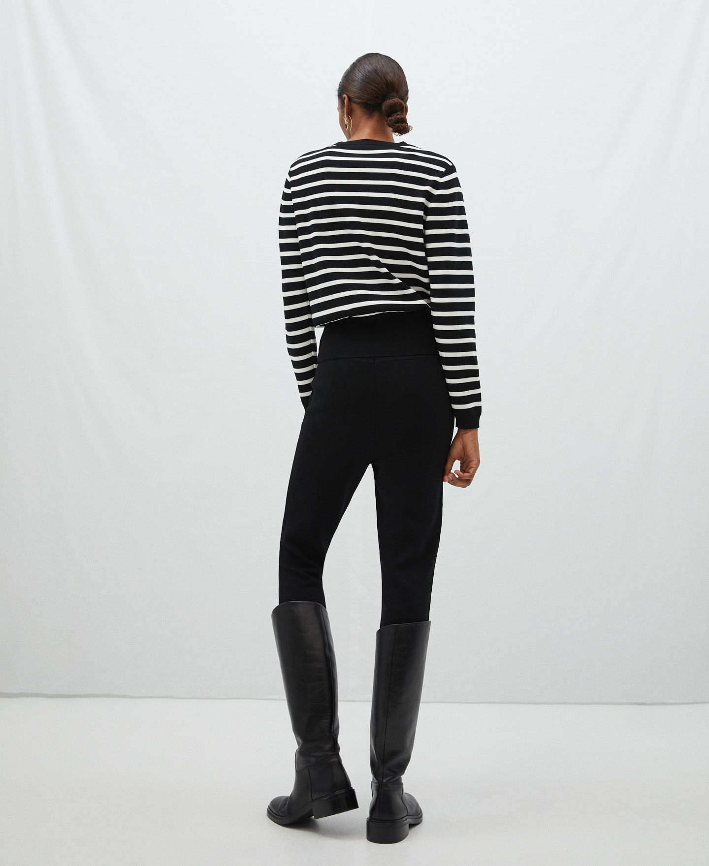 Viscose and nylon rubber knitted jumper image number 2
