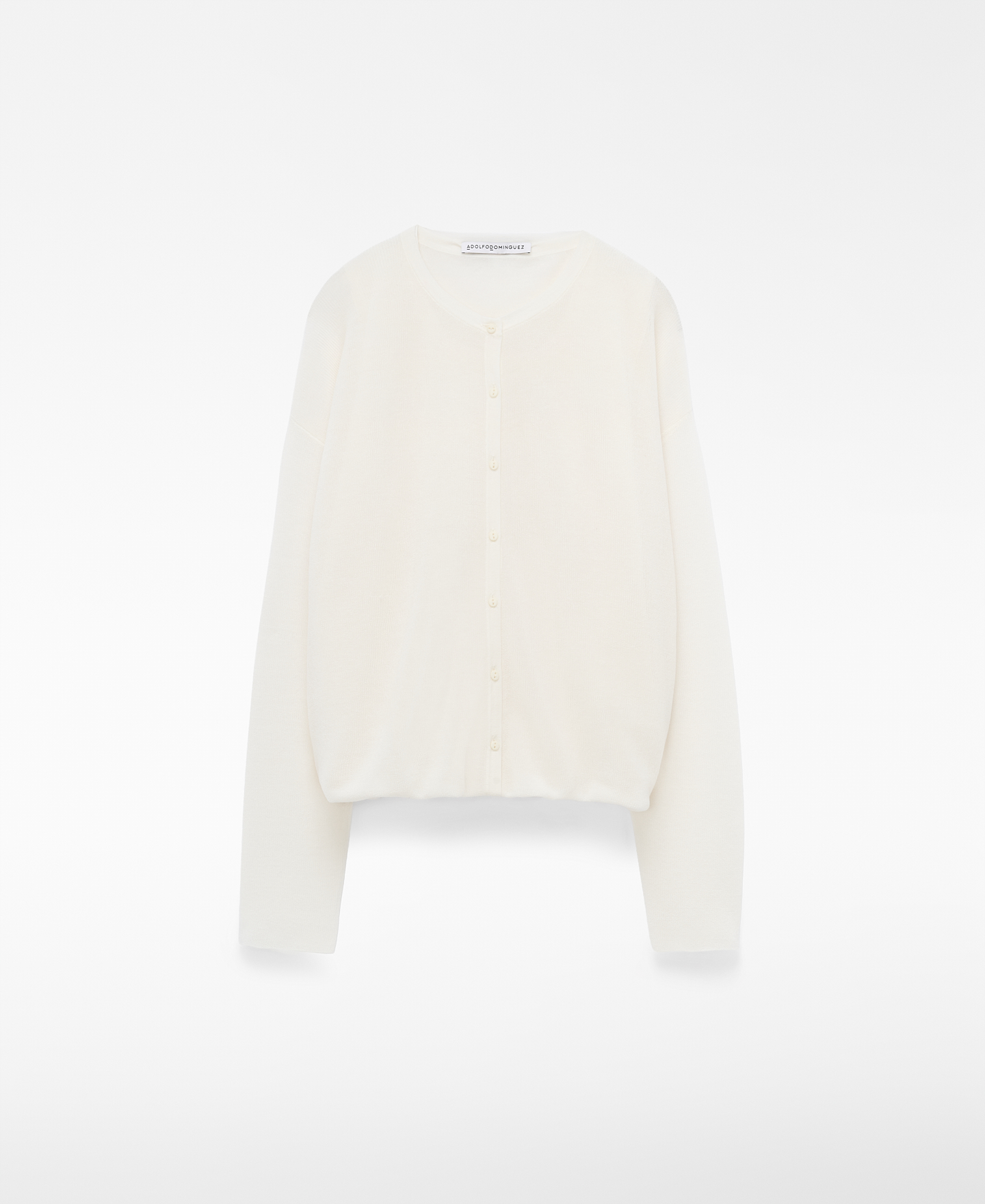 Semi-sheer fine-knit cardigan image number 4