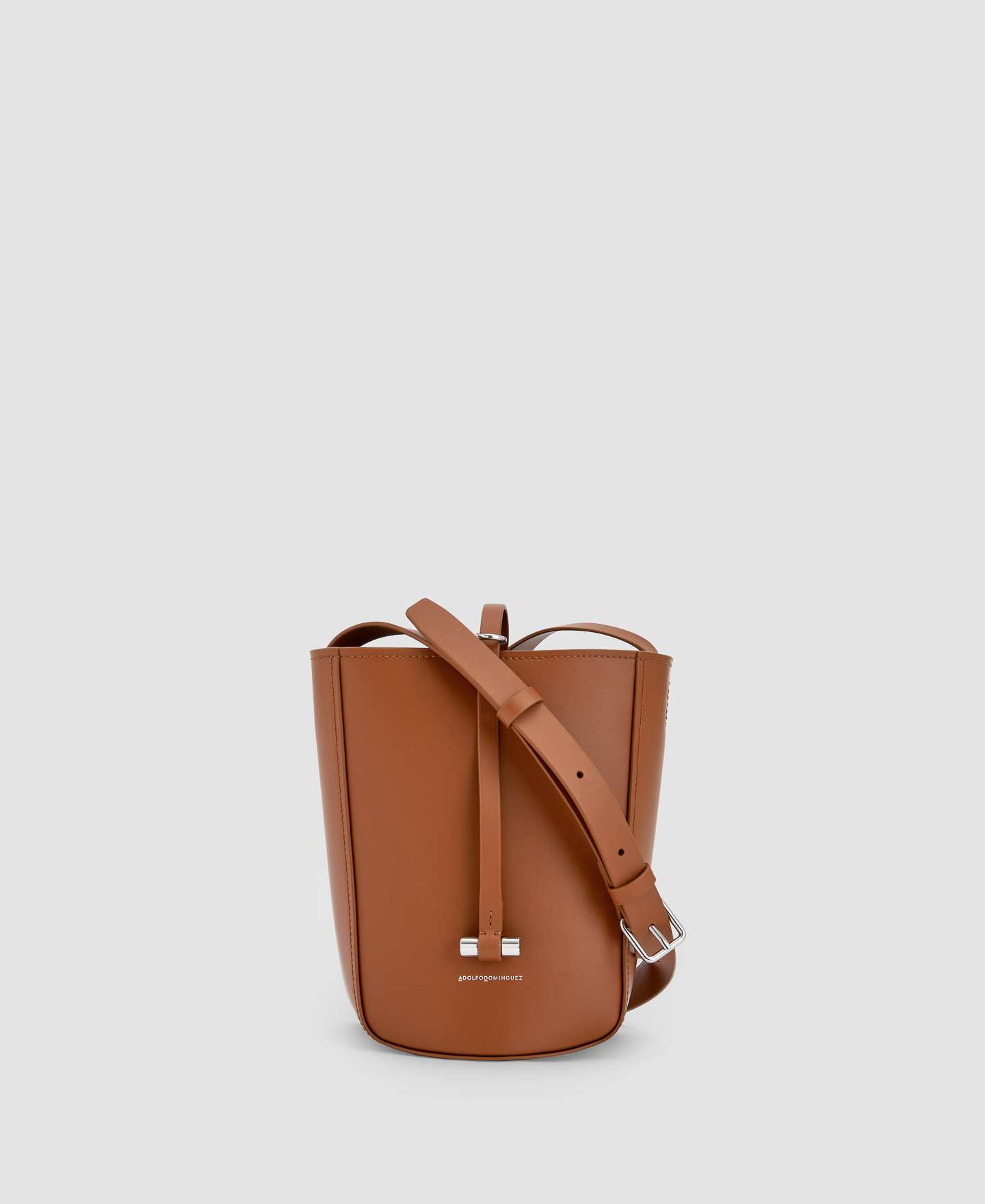 Responsible leather mini bucket bag image number 0