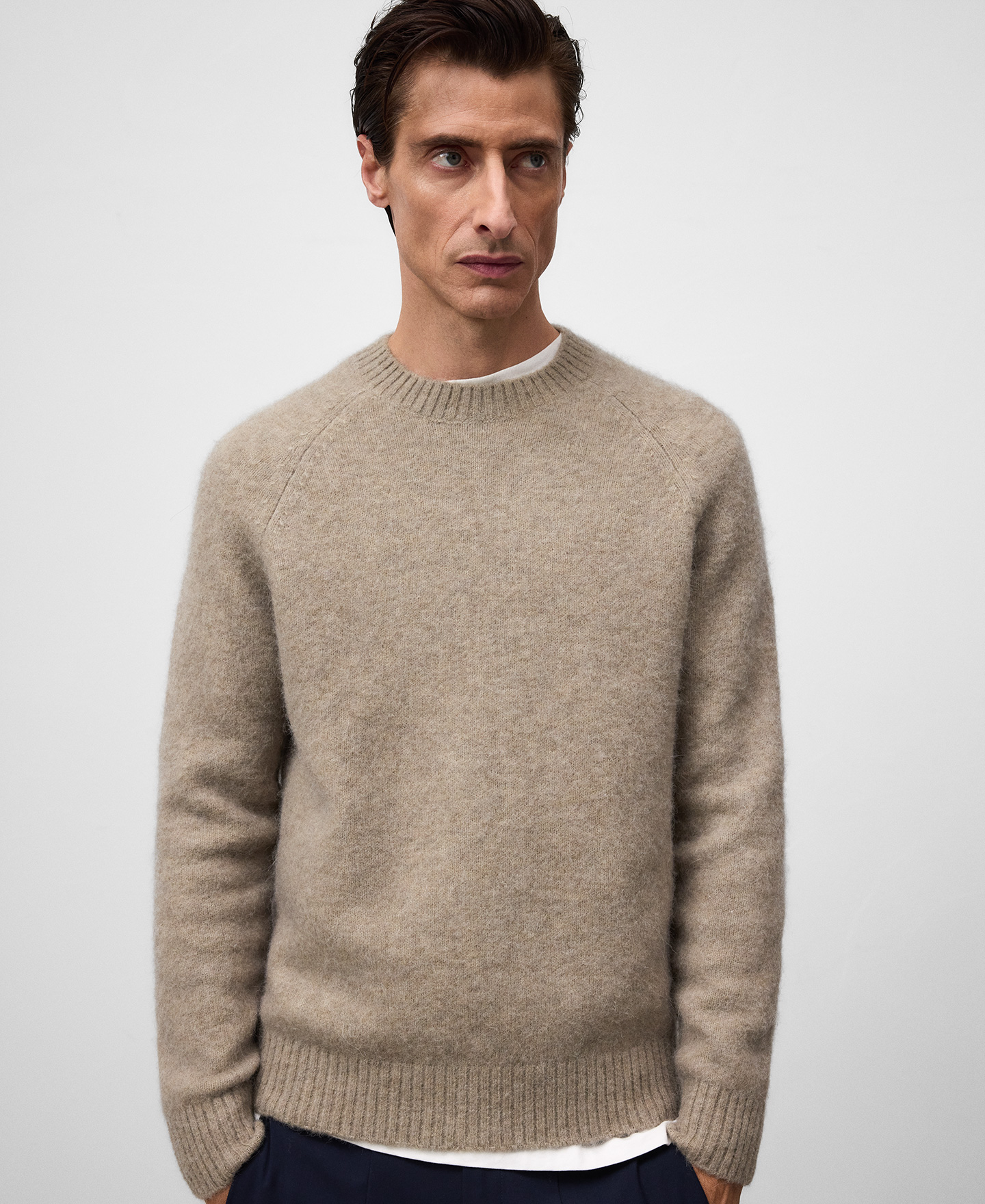 Knit crew collar sweater man image number 0