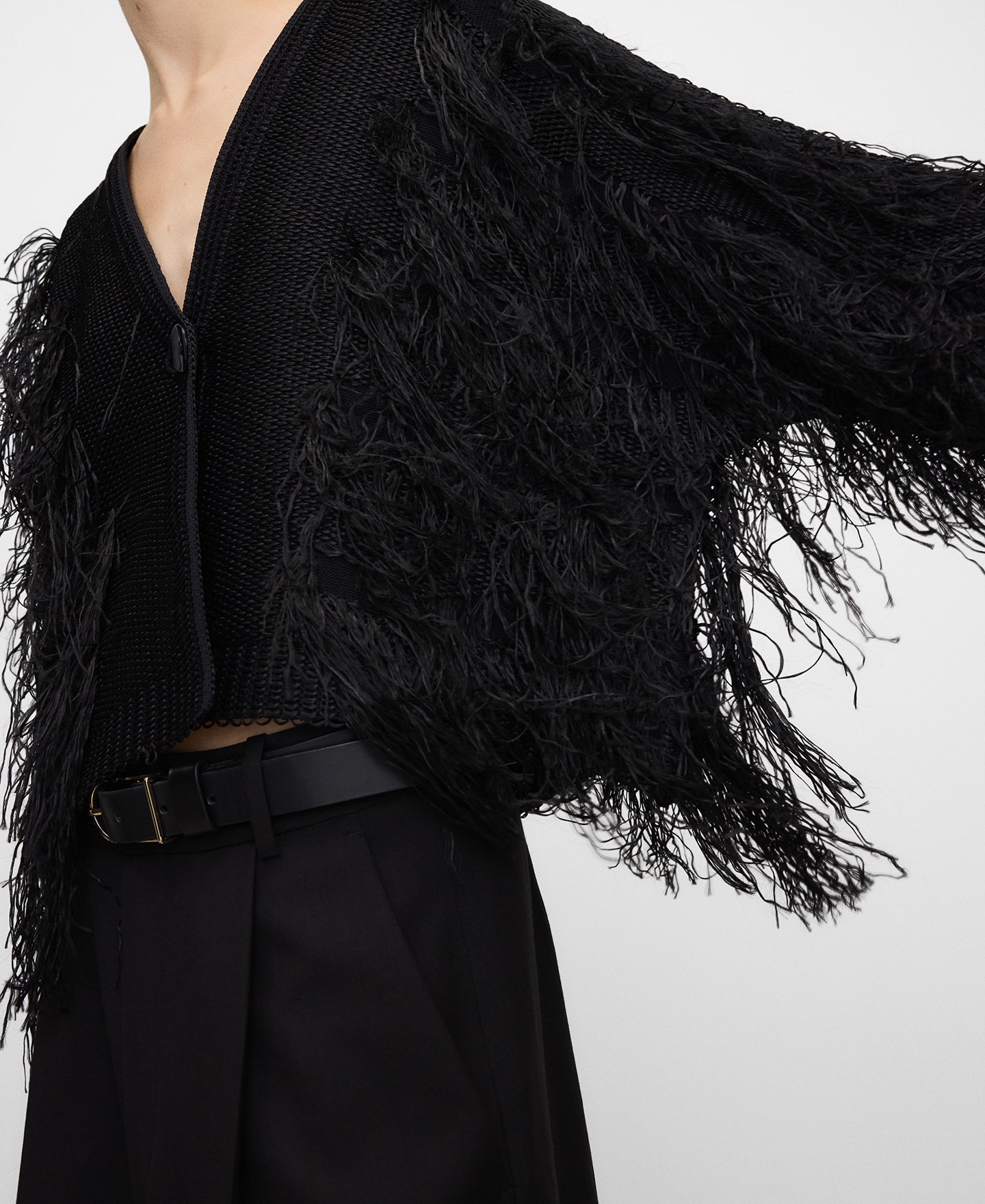 C&aacute;rdigan corto flecos image number 3