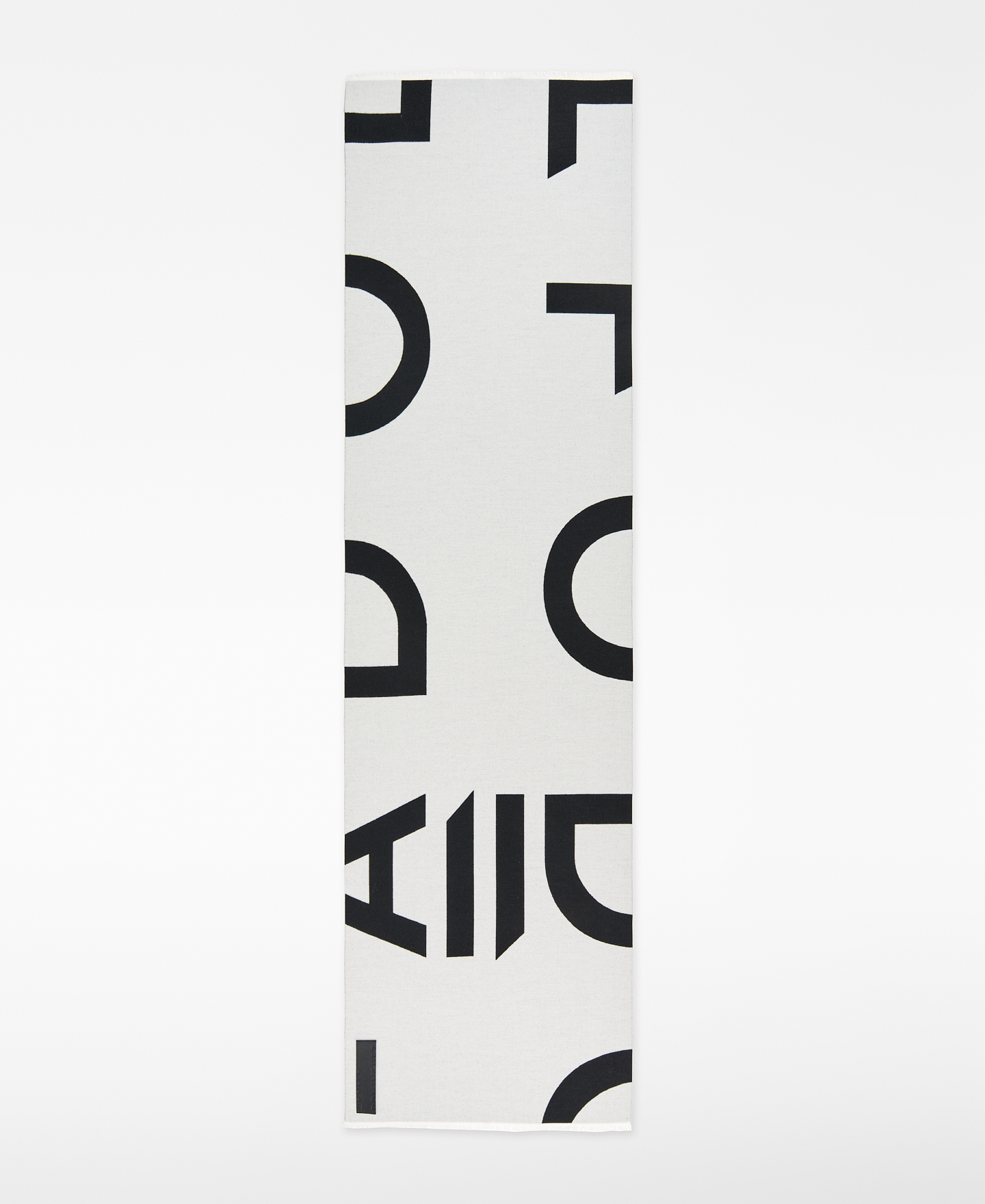 Jacquard maxi logo two-tone scarf image number 0