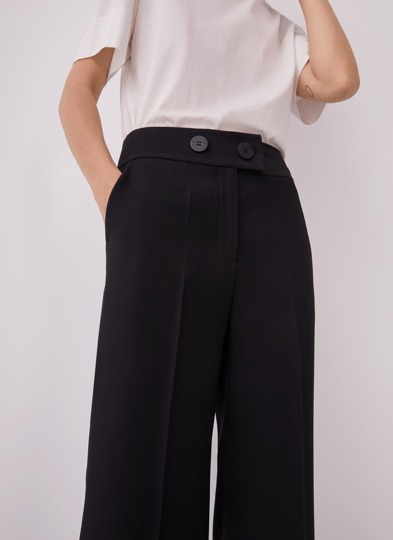High-rise straight trousers image number 1