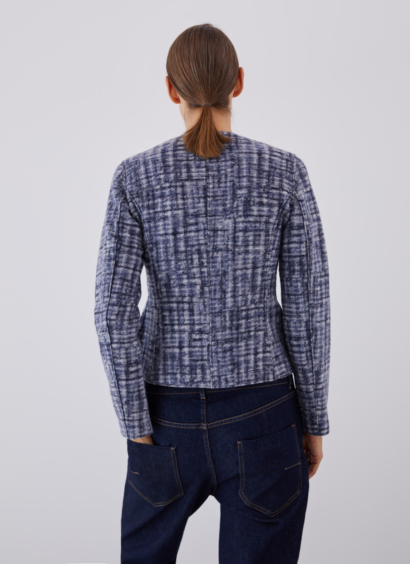 Boiled wool jacket with buttons image number 1