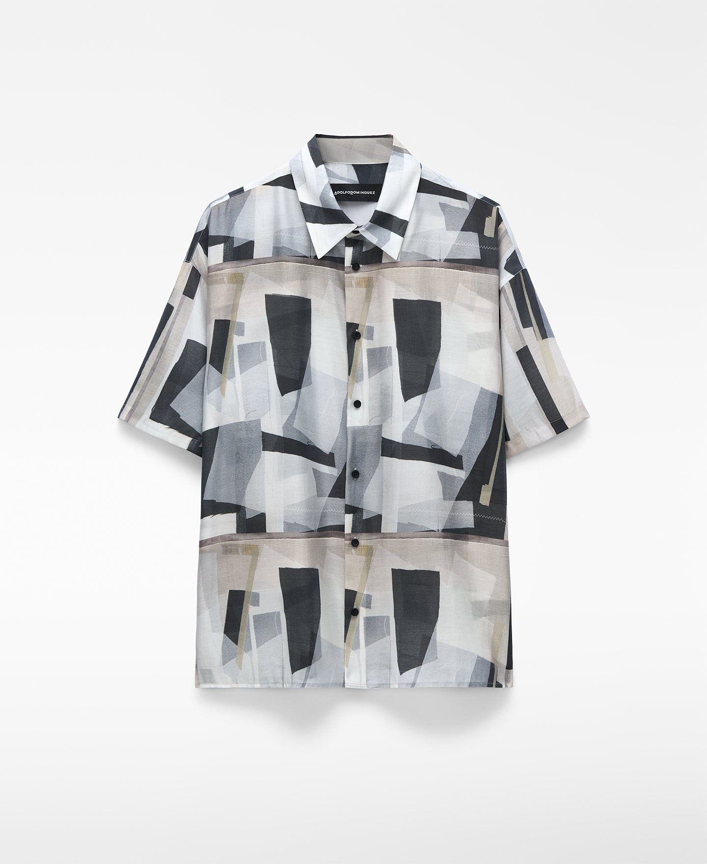 Printed oversize shirt man image number 5