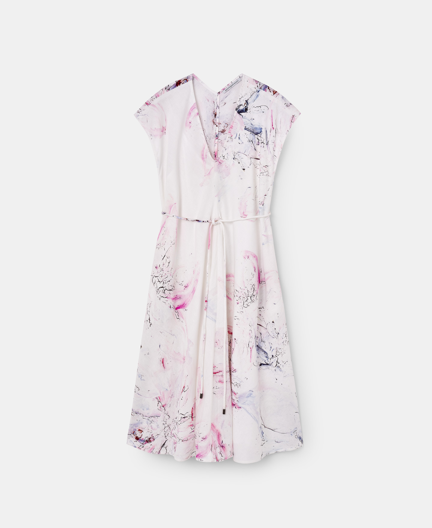 Drop sleeves printed midi dress image number 4