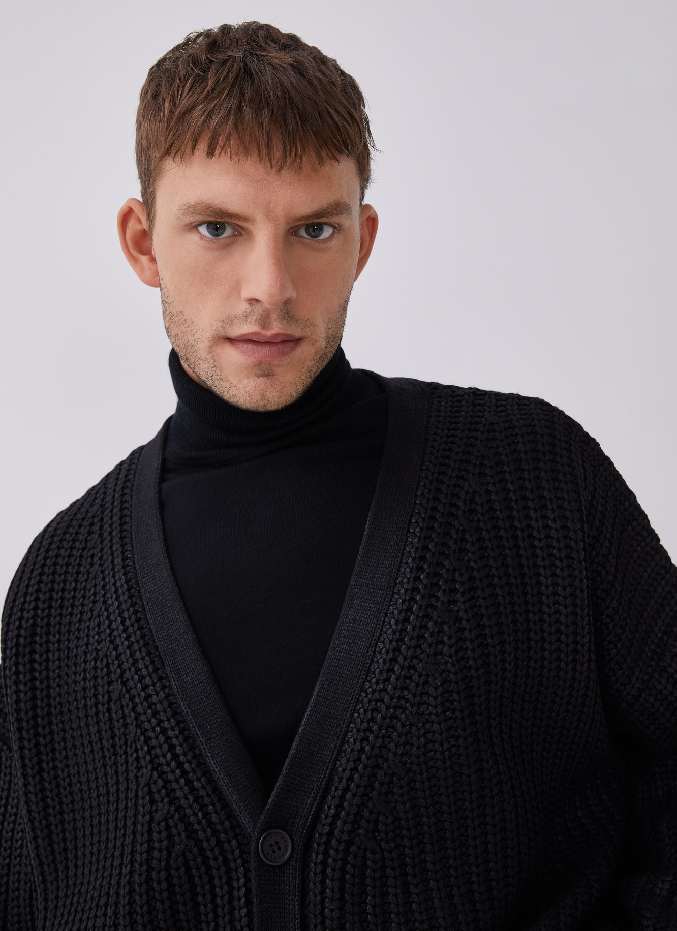 Textured-knit cardigan image number 4