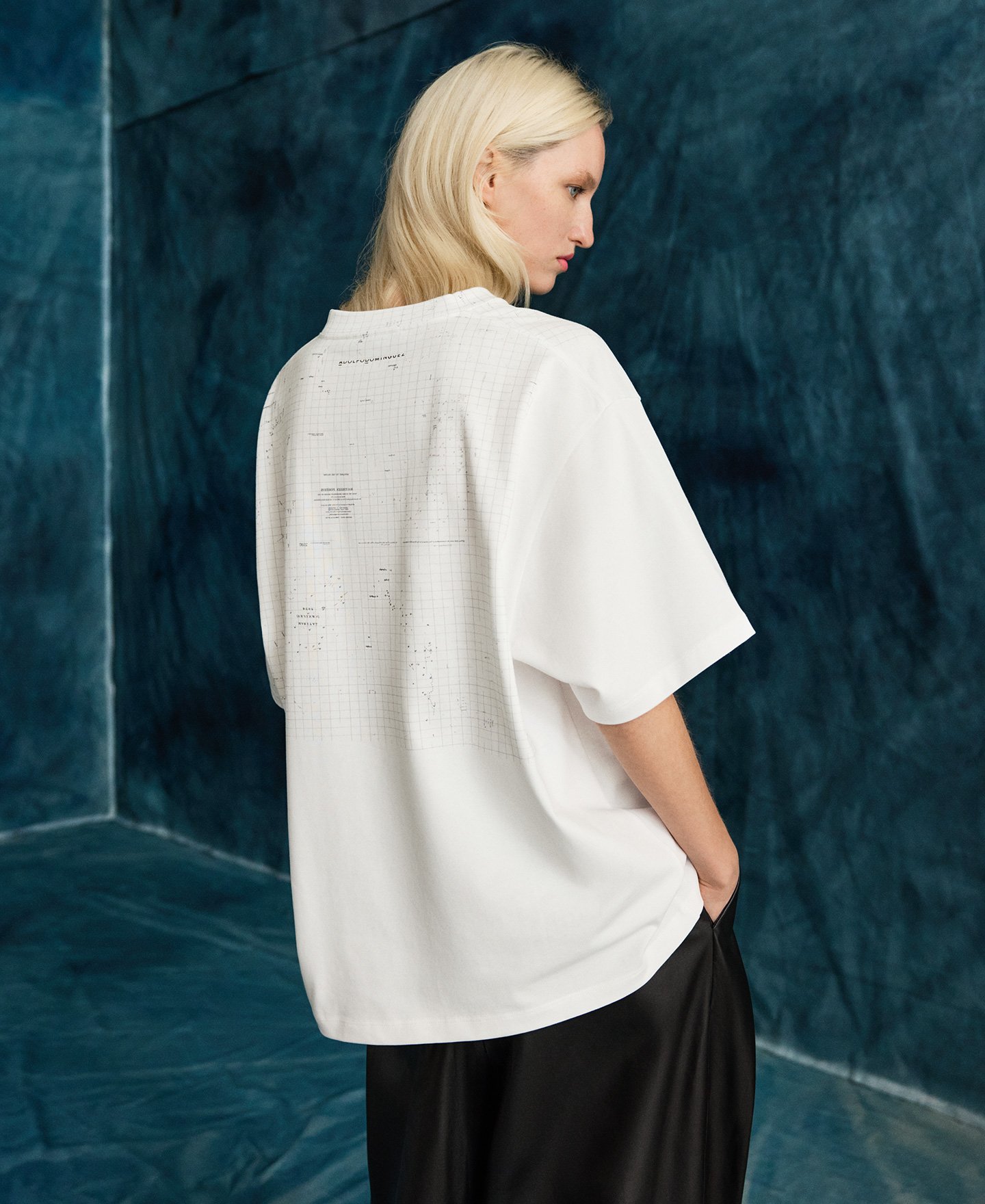 Camisola em algodão com estampado de mapa para mulher image number 3