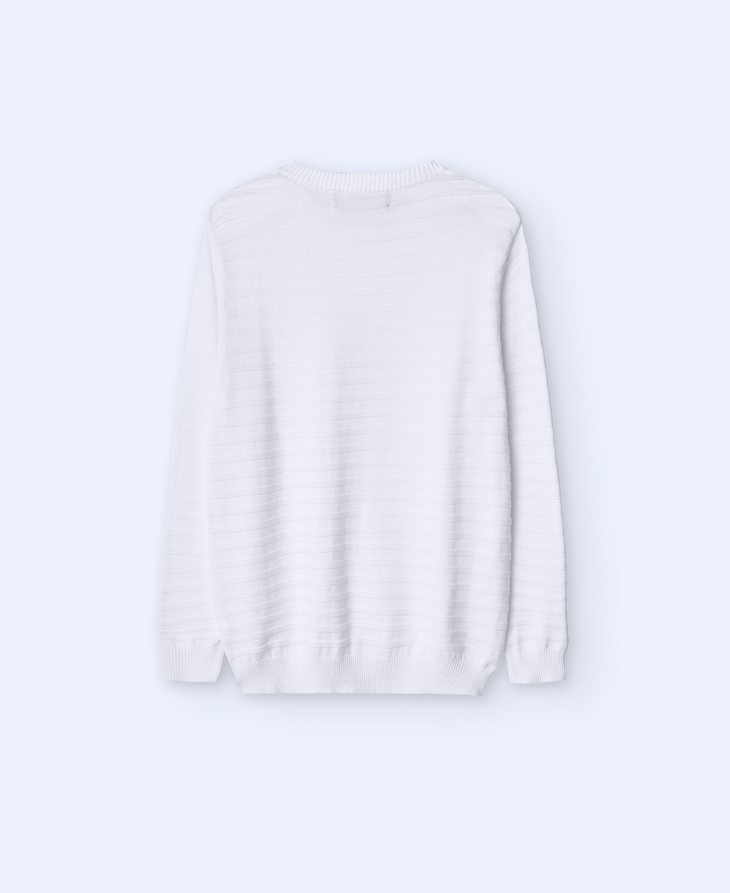 Striped structure crew neck sweater image number 5