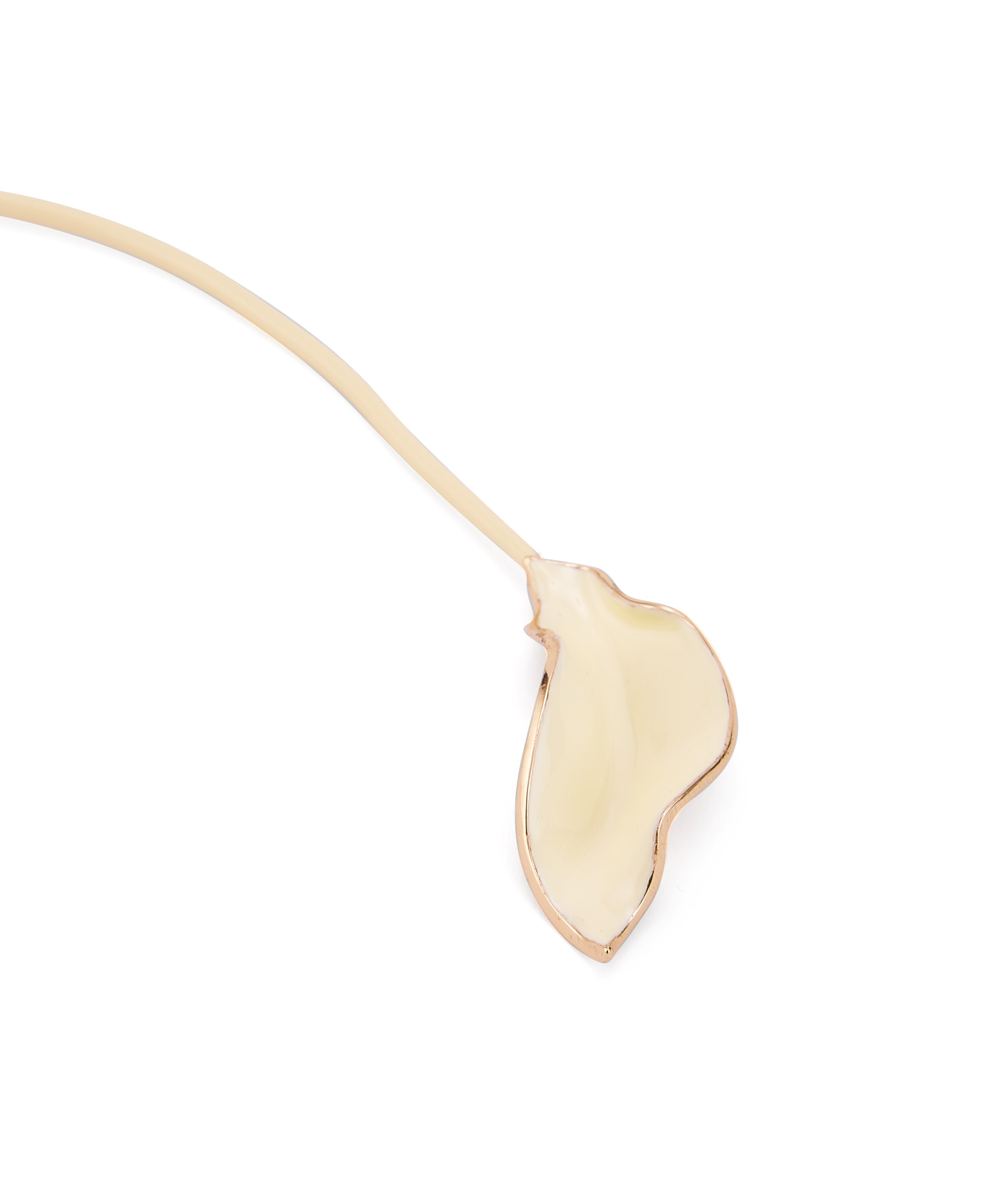 Rigid leaf necklace woman image number 2
