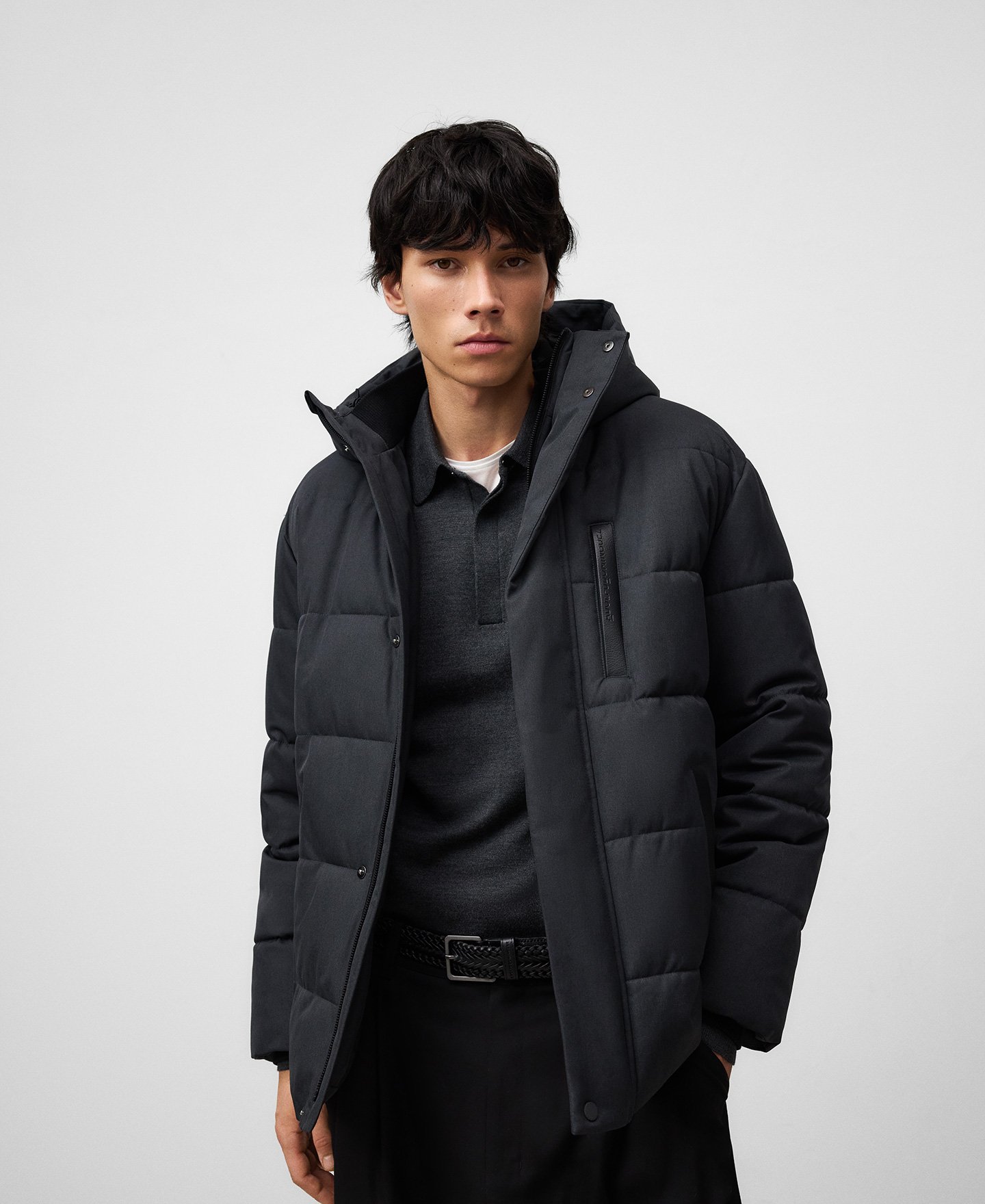Padded jacket with hood man image number 0