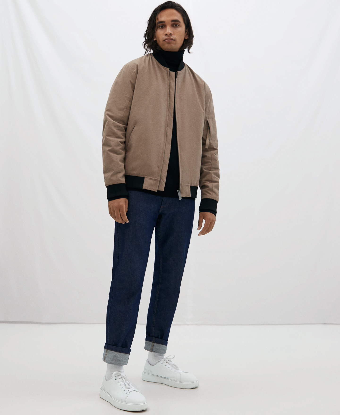 Irregular stitching bomber image number 1