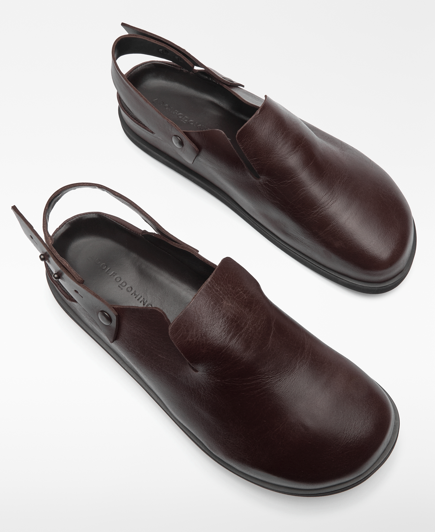 Brown leather clog man image number 1