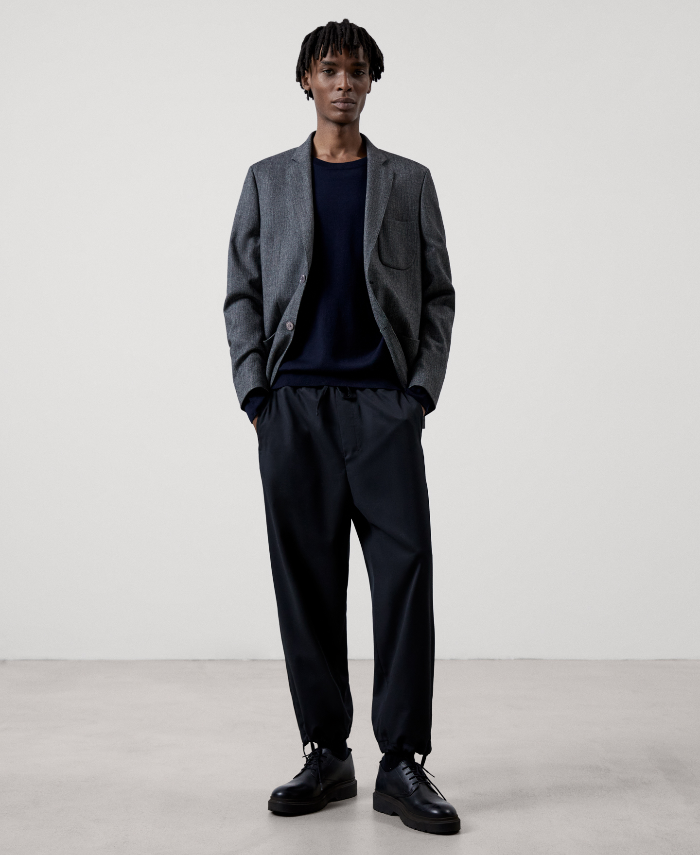 Merino wool crew neck sweater image number 1