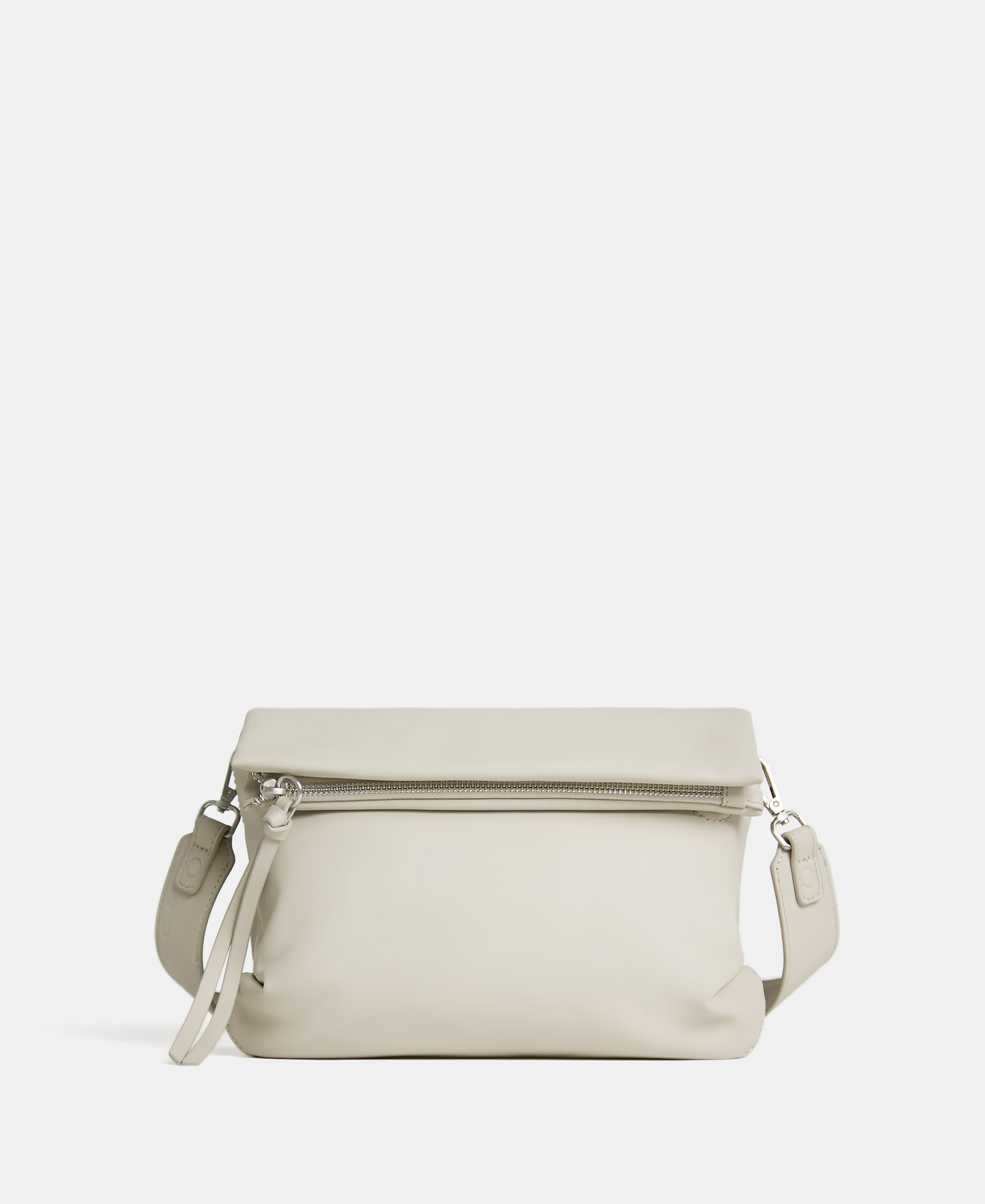 Recycled polyester pleated messenger bag image number 0