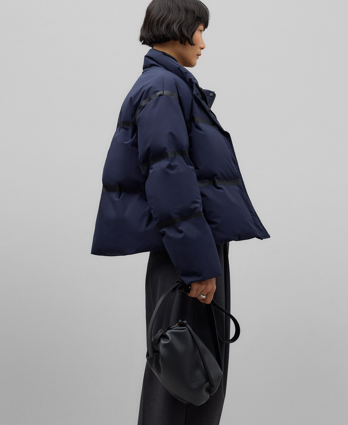 Chaqueta acolchada bicolor mujer image number 3