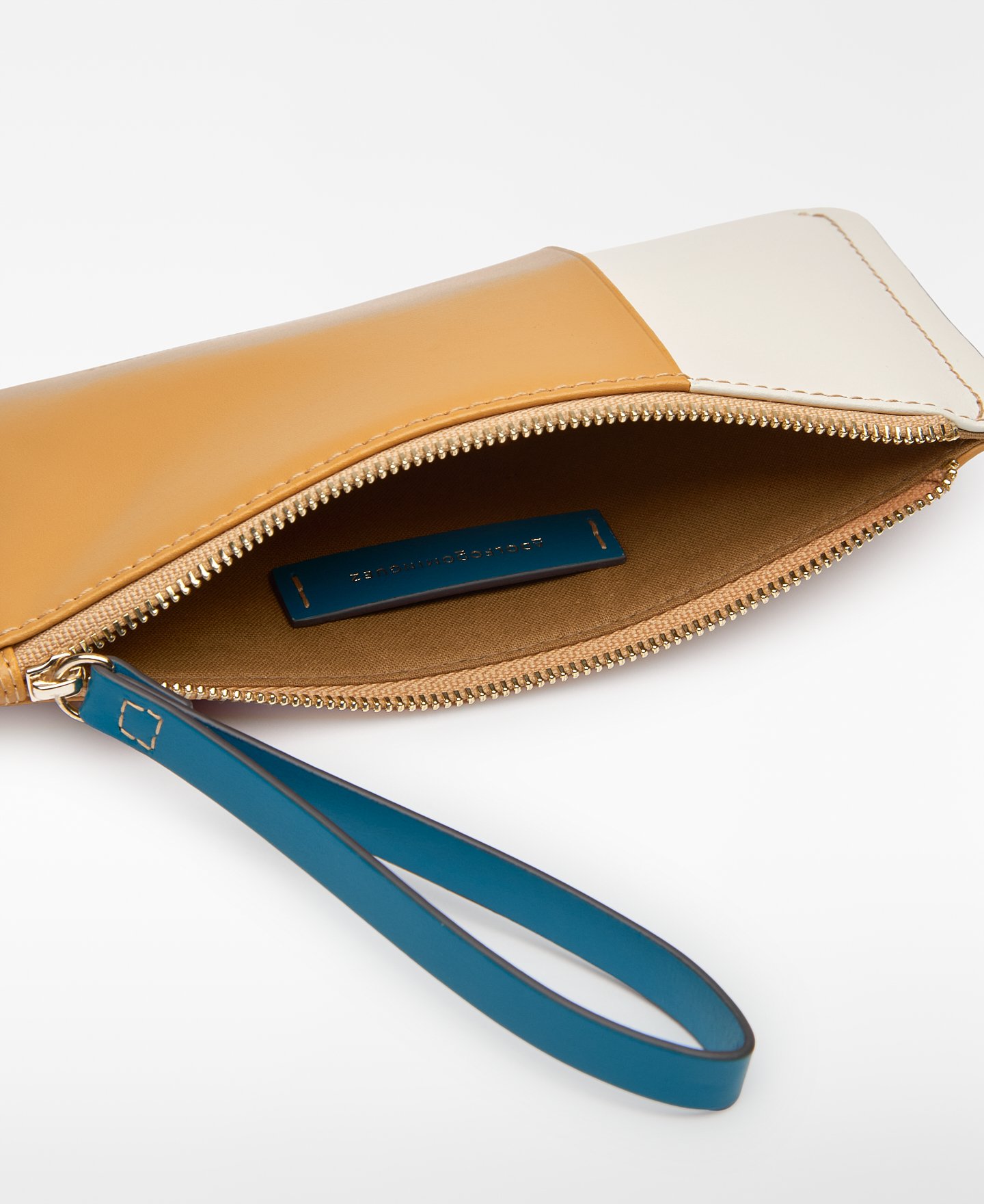 Leather large tricolor wallet image number 2