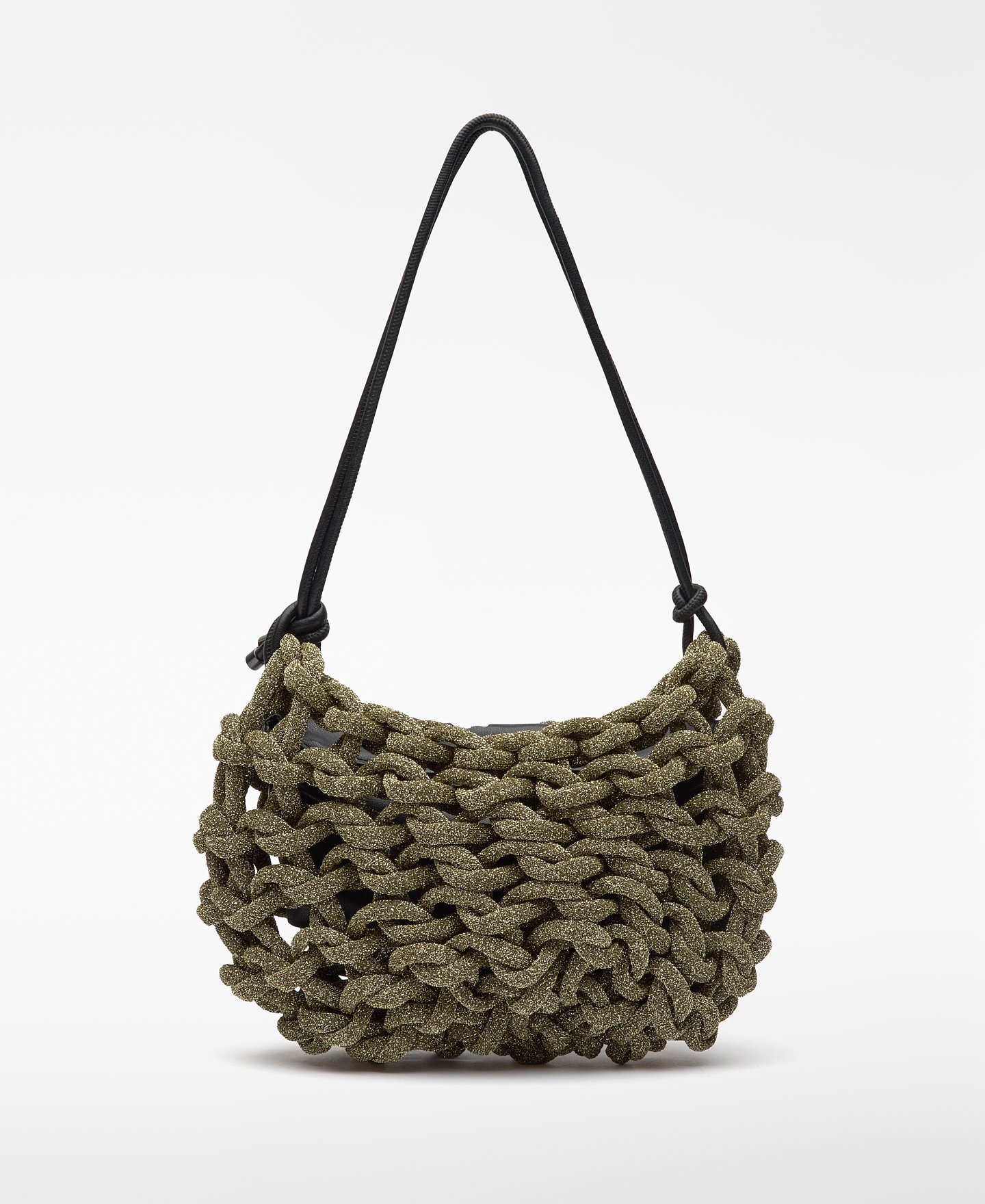 Bolsa cocktail tubular trançada mulher image number 0