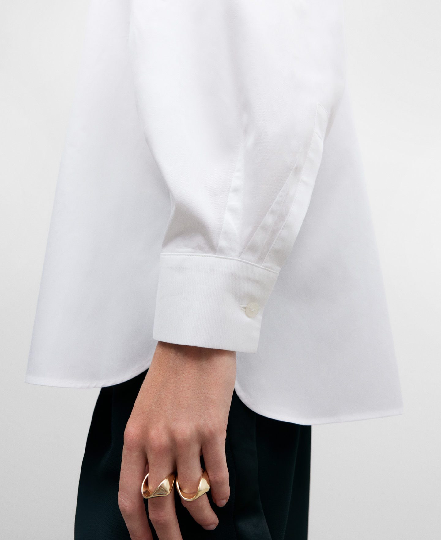 Mandarin collar cotton women shirt image number 3