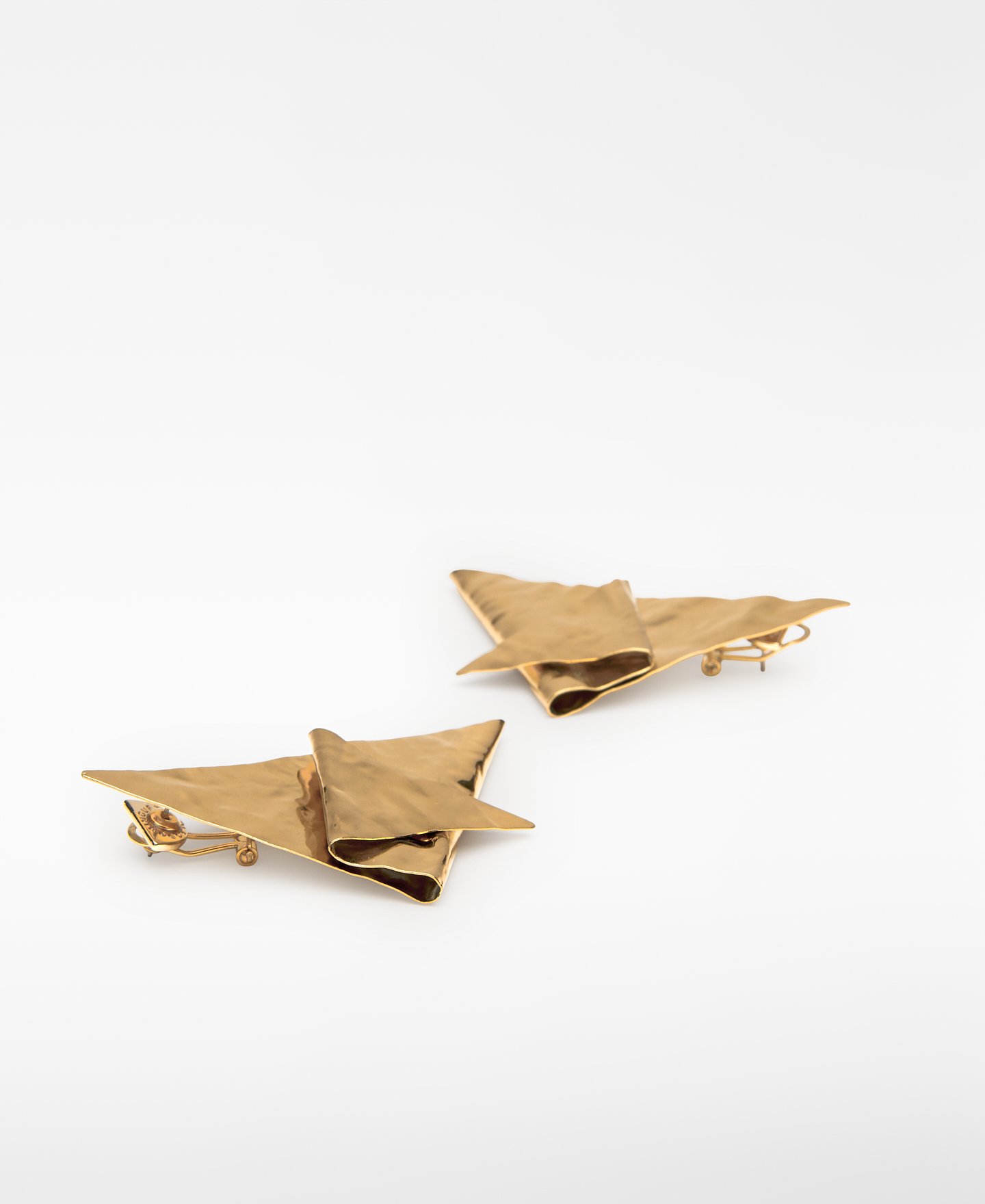 Pendientes triangulares pliegue mujer image number 2