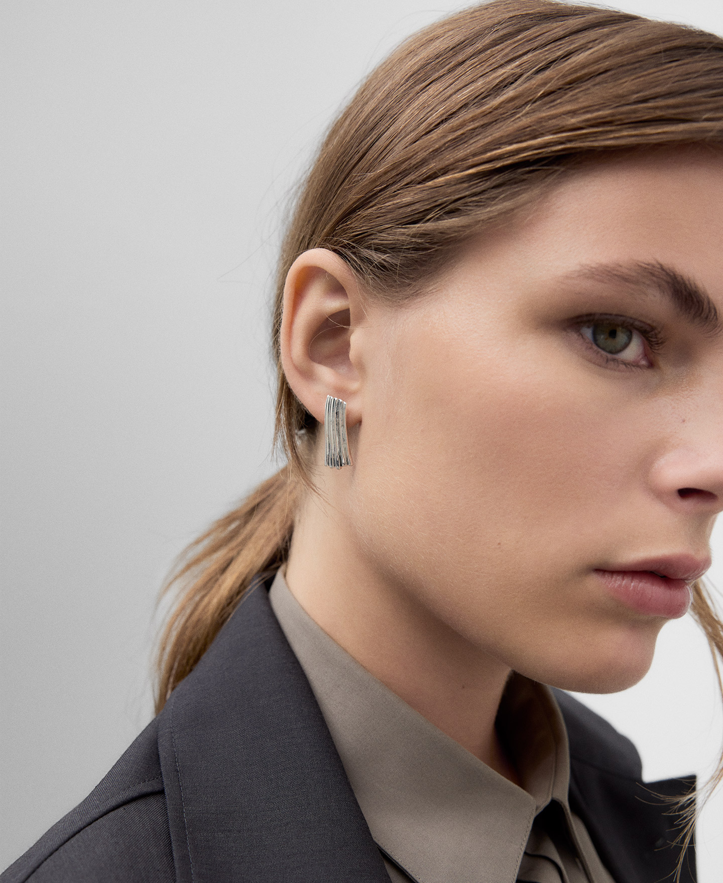 Boucles d'oreilles métal brique pour femme image number 3