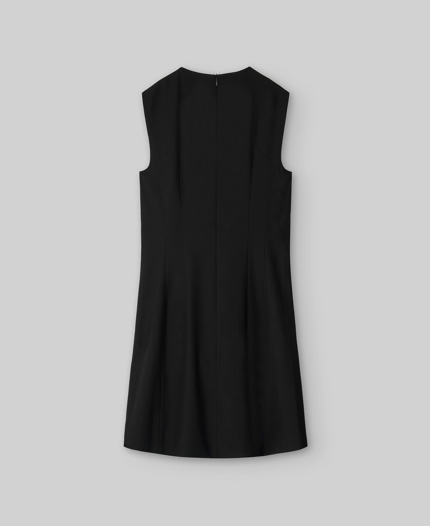 Vestido entallado negro mujer image number 5