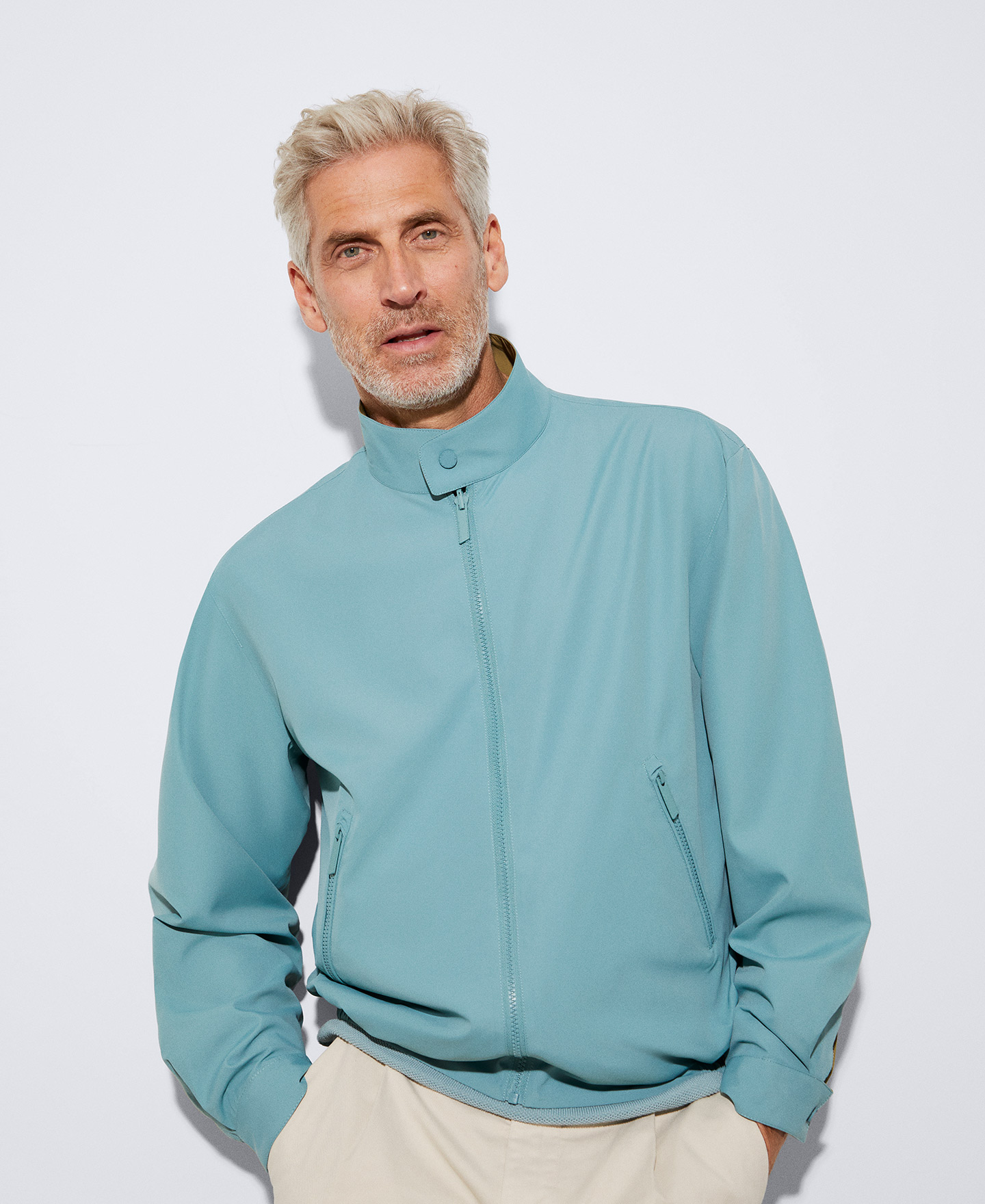 Reversible Mandarin collar jacket image number 0