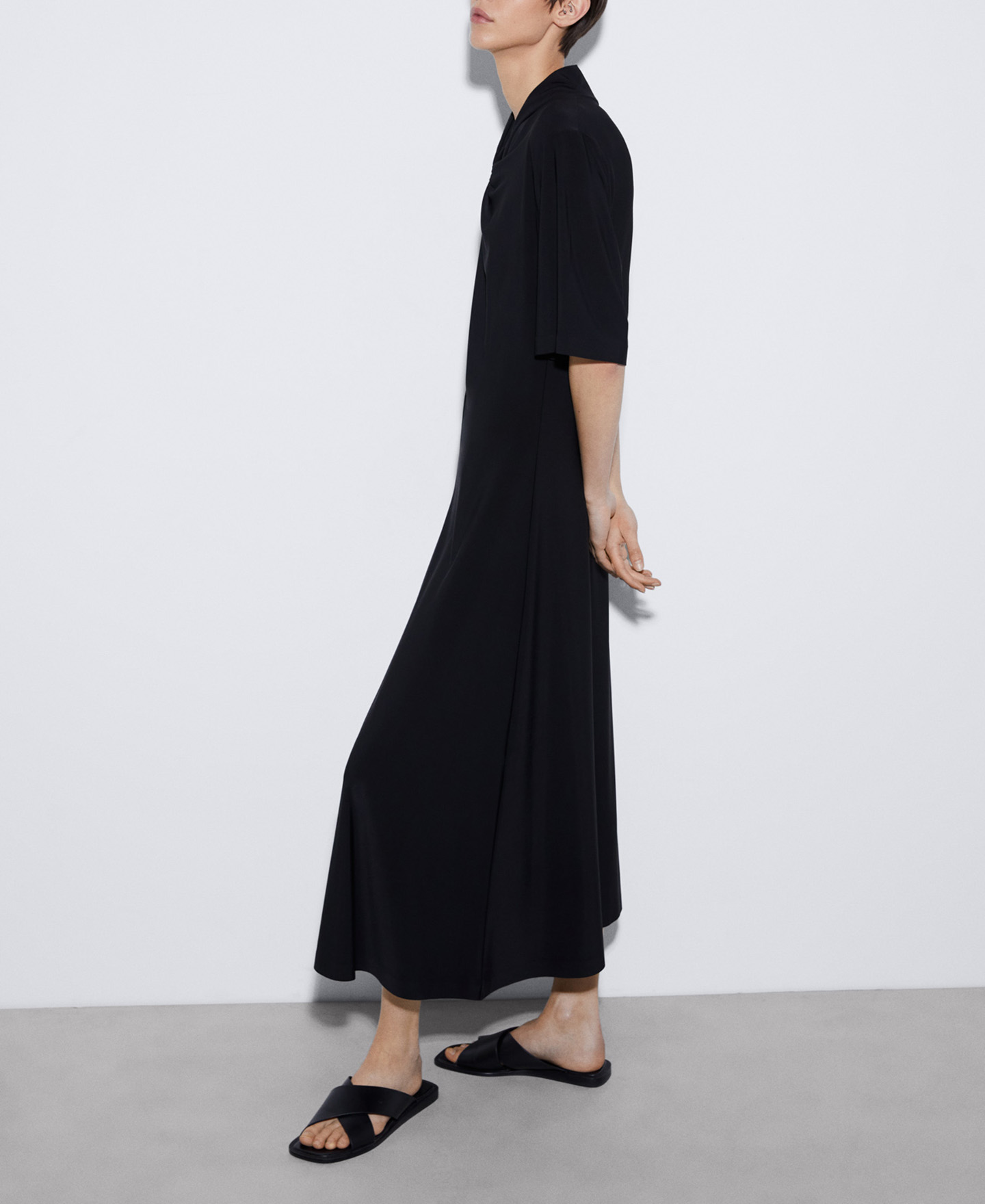 Draped midi dress image number 3