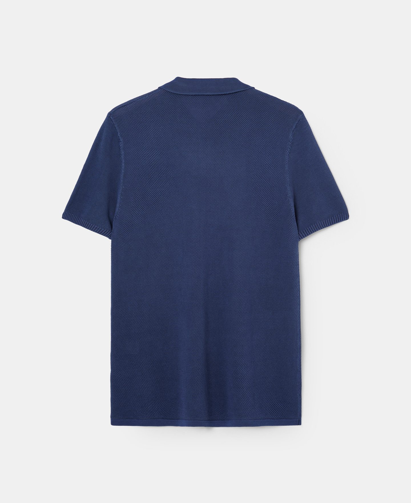 Polo cuello camisero piqué azul marino image number 5