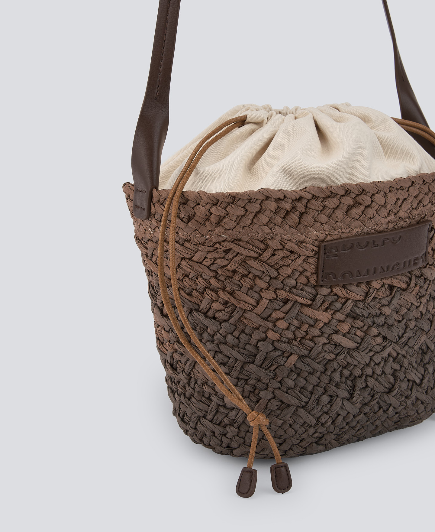 Medium braided paper shoulder bag woman image number 3